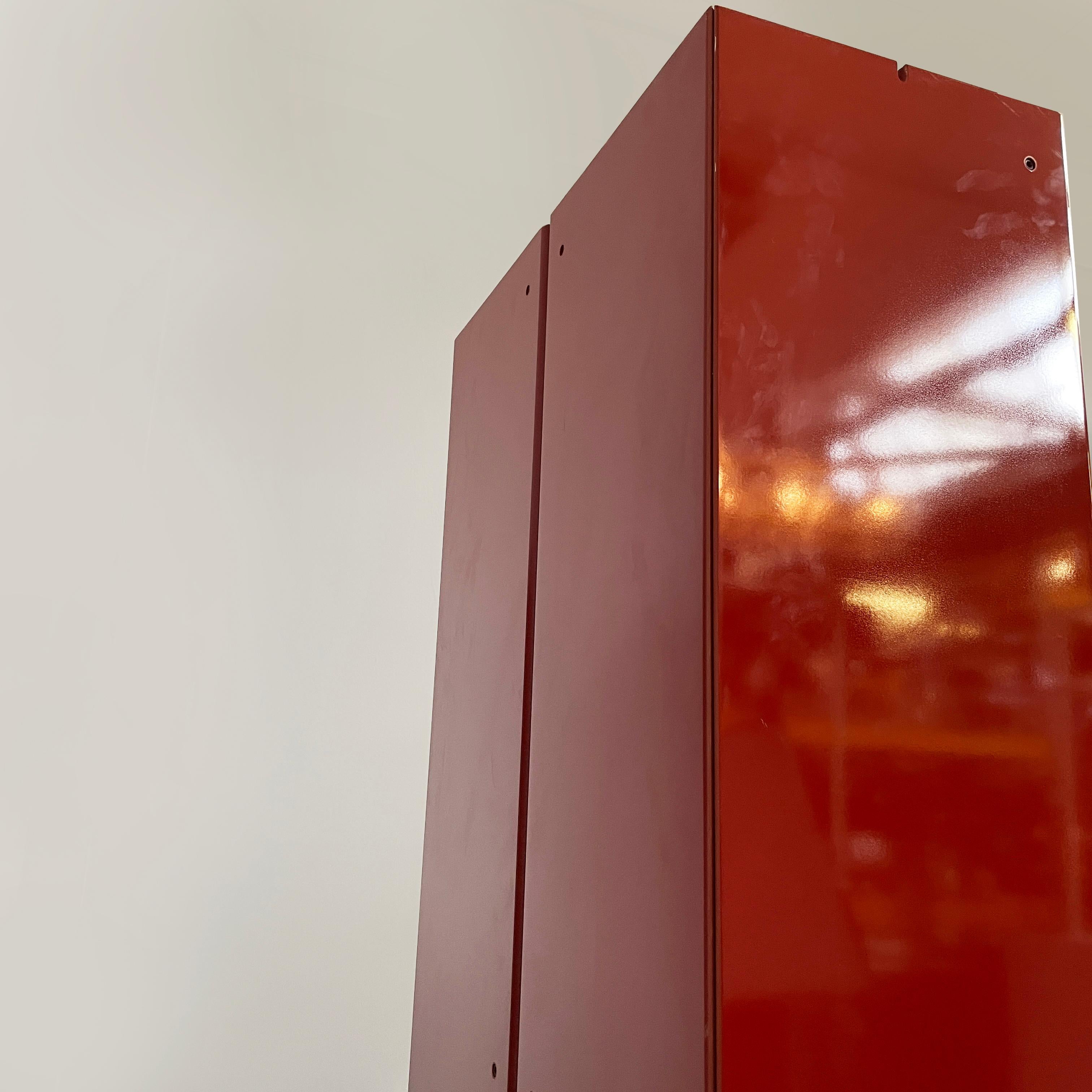 Italian mid-century red Bookcase Olinto by Kazuhide Takahama for Gavina, 1960s 6