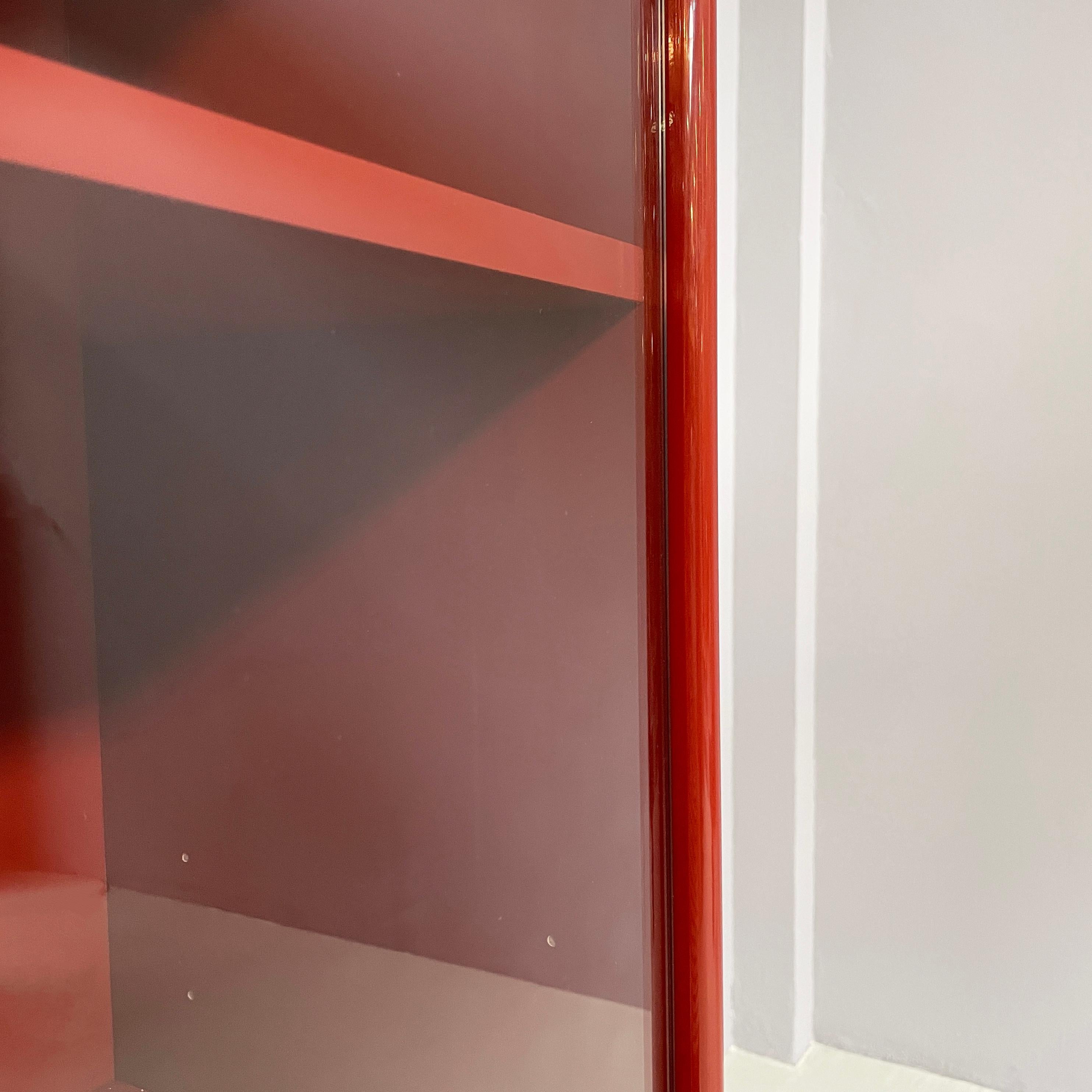 Italian mid-century red Bookcase Olinto by Kazuhide Takahama for Gavina, 1960s 1