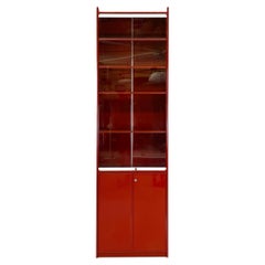Bibliothèque rouge italienne Olinto de Kazuhide Takahama pour Gavina, années 1960