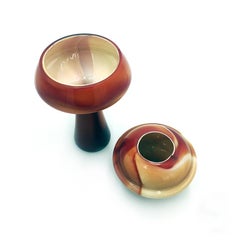 Italian Midcentury Red Murano Glass Vases by Carlo Moretti, 1970s