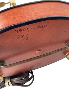 Italian Mid Century Red Tole Bouillotte Lamp