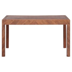 Italian Mid-Century Reeded Marquetry Table