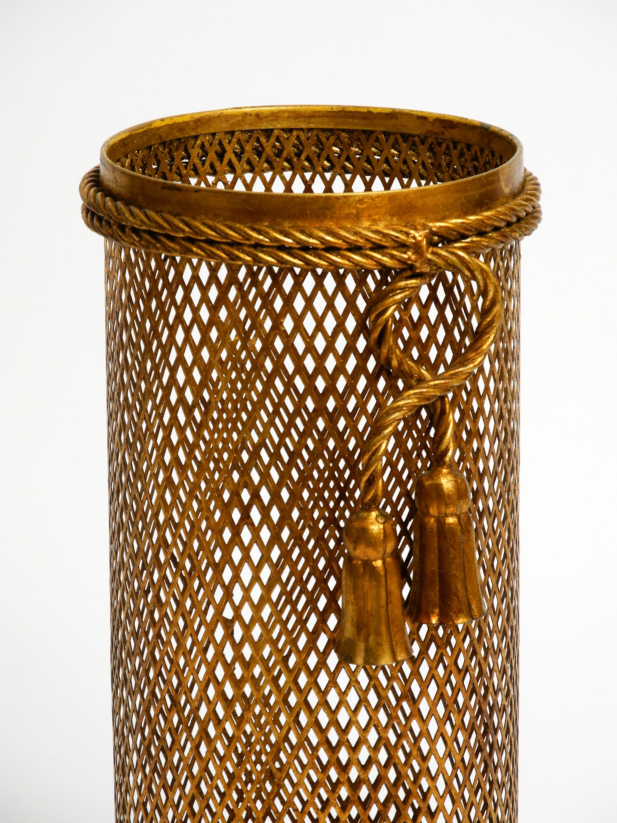 Métal Porte-parapluies en métal doré de la Régence italienne du milieu du siècle par Li Puma en vente