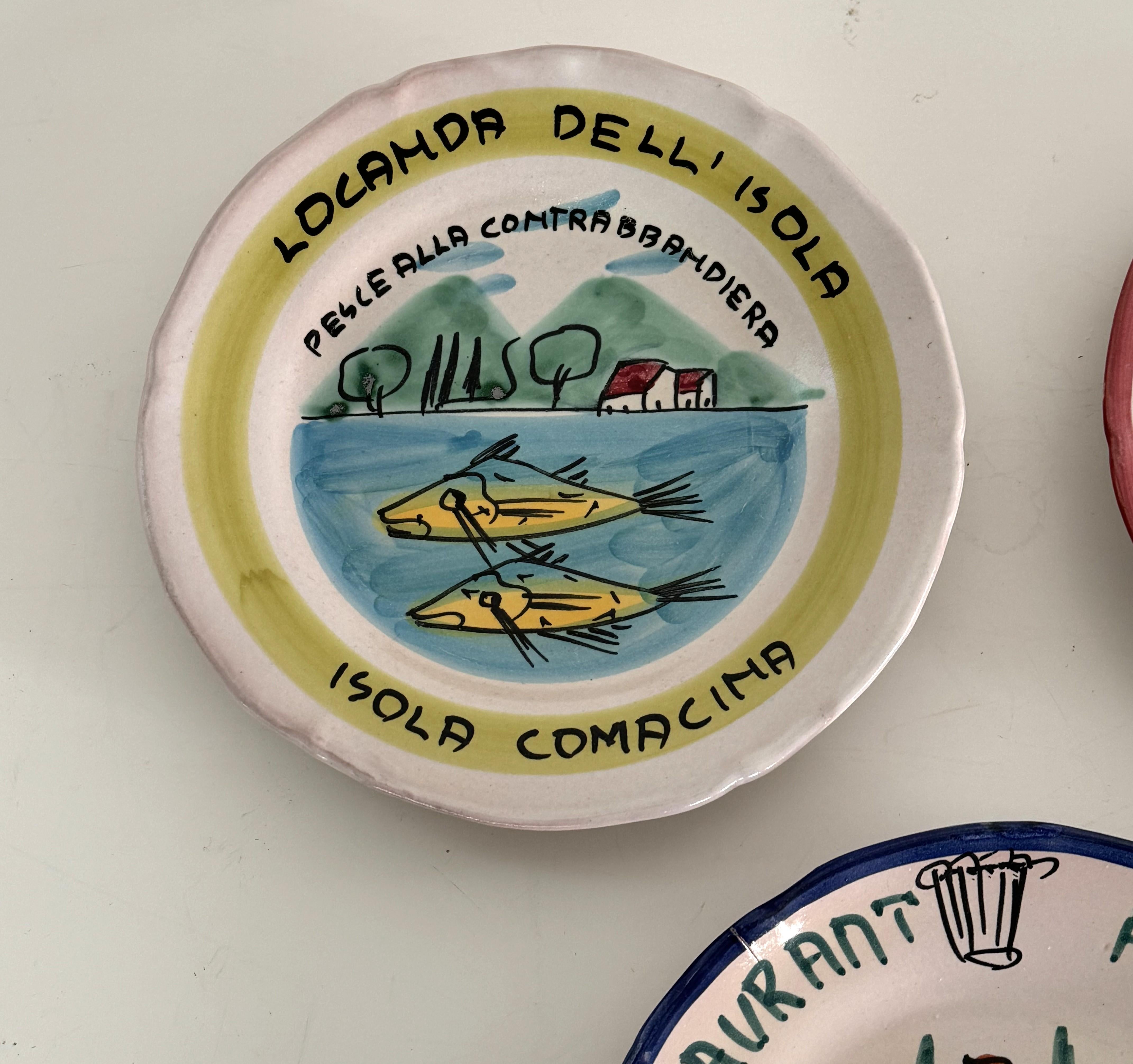 Assiettes à dîner italiennes en céramique du milieu du siècle dernier, lot de 8 en vente 3