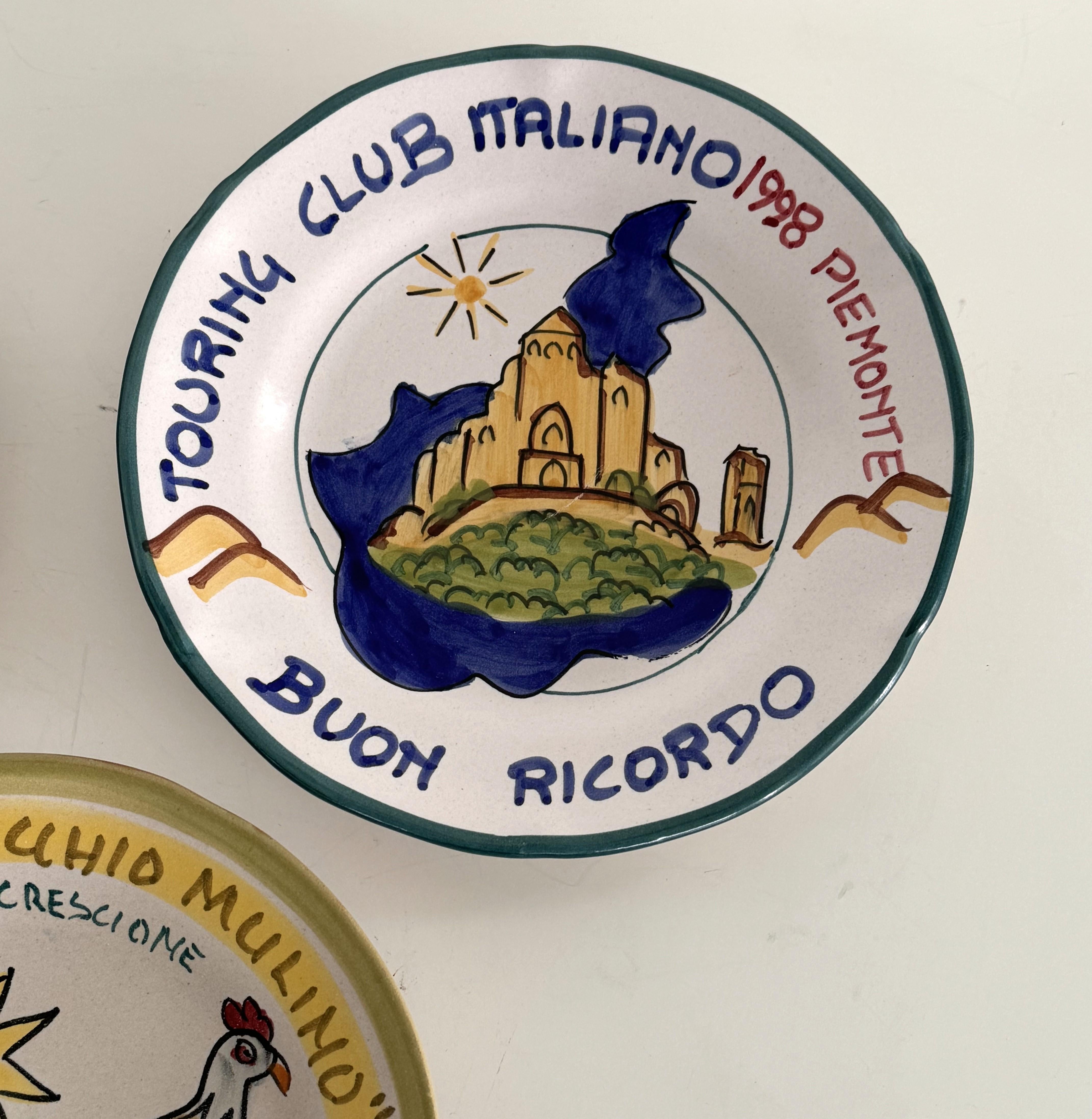 Assiettes à dîner italiennes en céramique du milieu du siècle dernier, lot de 8 en vente 5