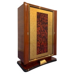 Italian Mid Century Revolving Cabinet Bar designed by Vittorio Dassi in 1950s