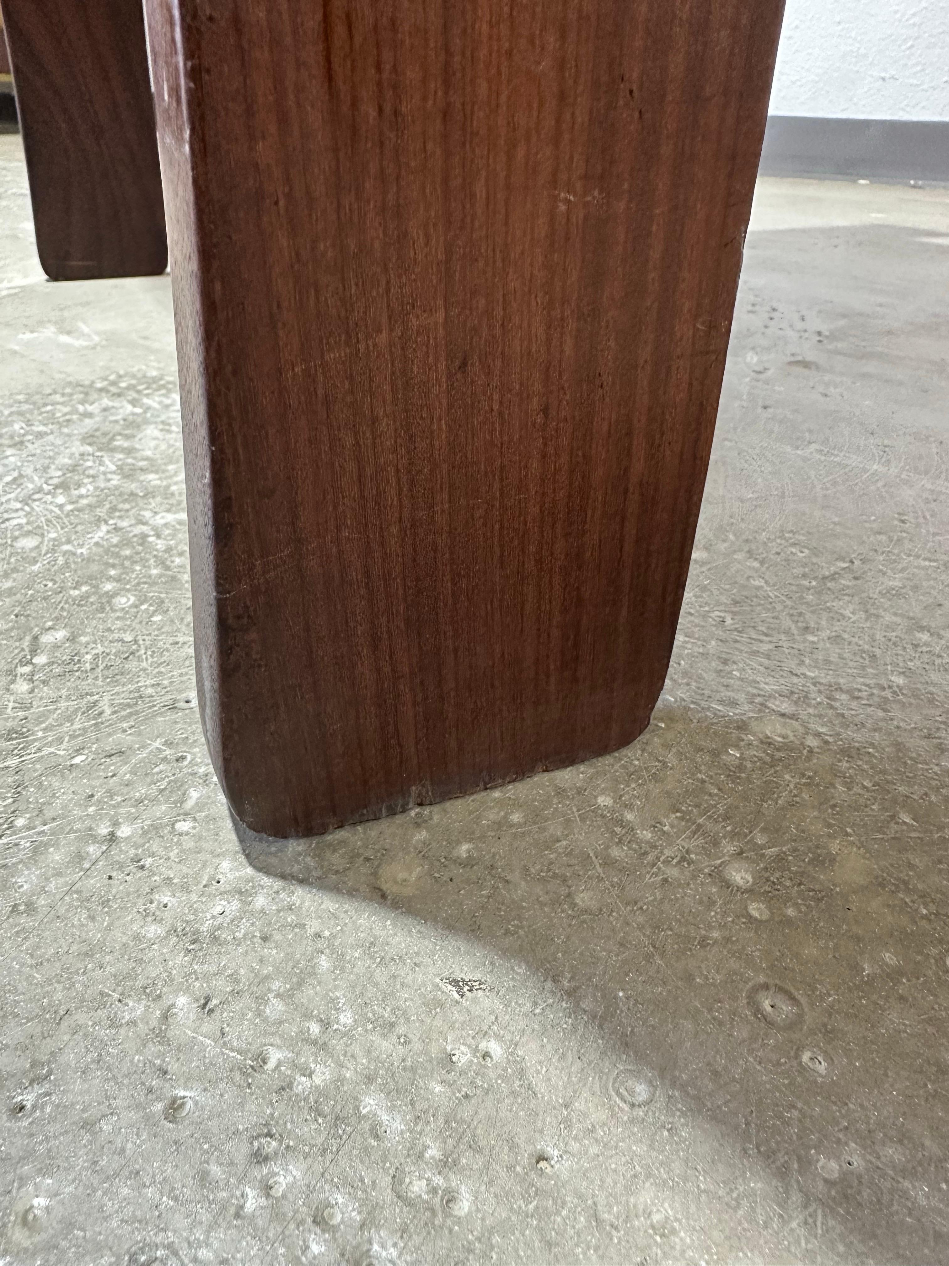 Italian Mid Century Rosewood and Leather Lounge Chair For Sale 5