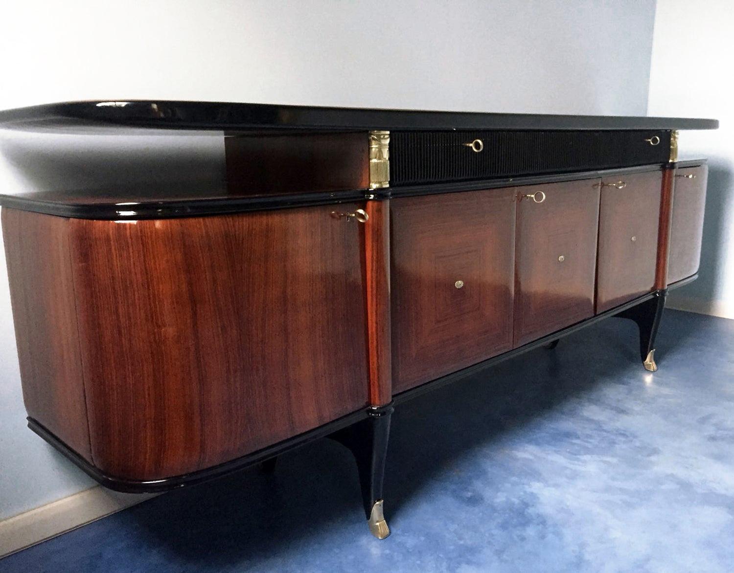 Veneer Italian Mid-Century Buffet or Sideboard by Paolo Buffa, 1950s