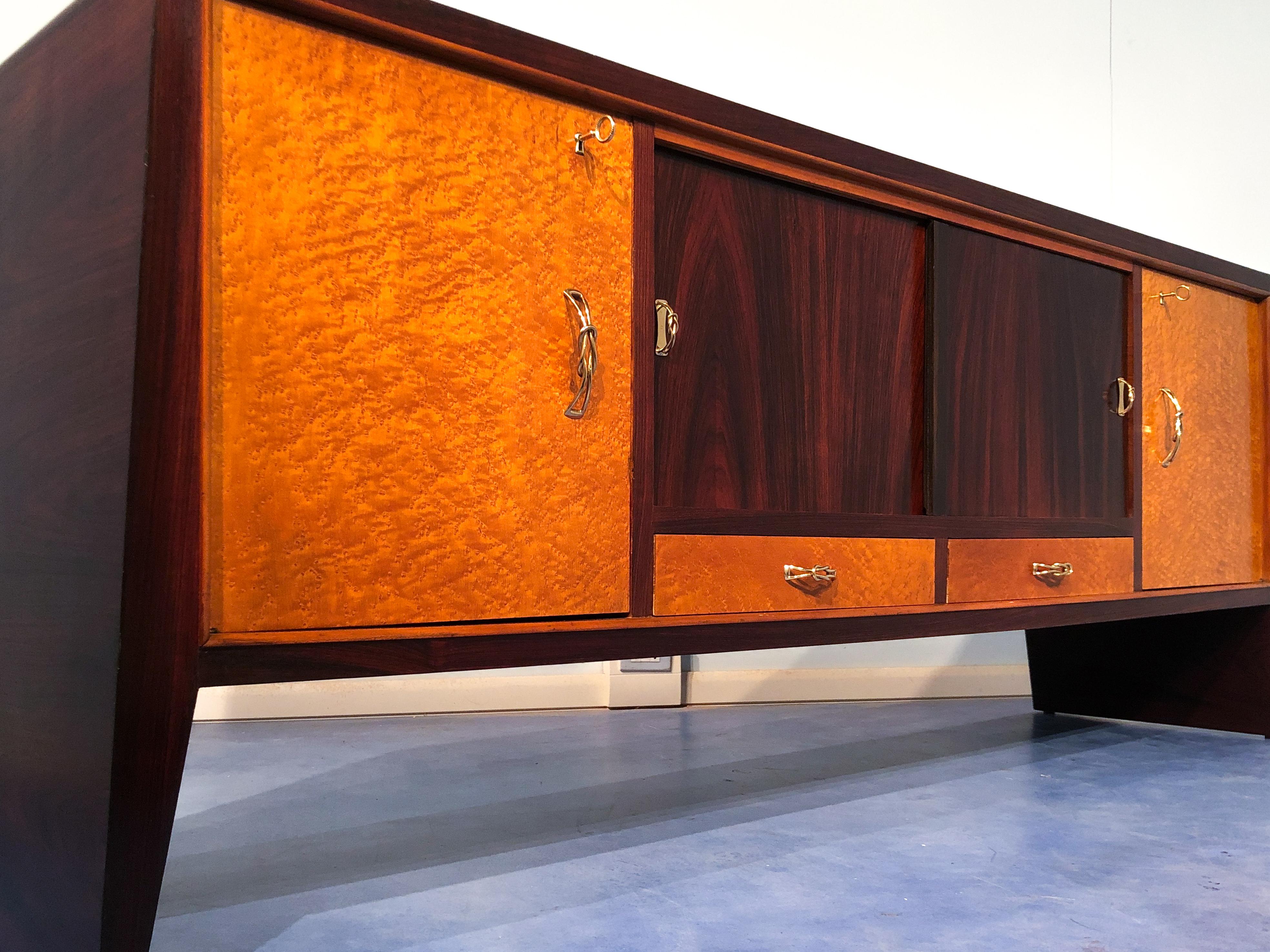Mid-Century Modern Italian Mid-Century  Sideboard Attributed to Guglielmo Ulrich, 1950s For Sale