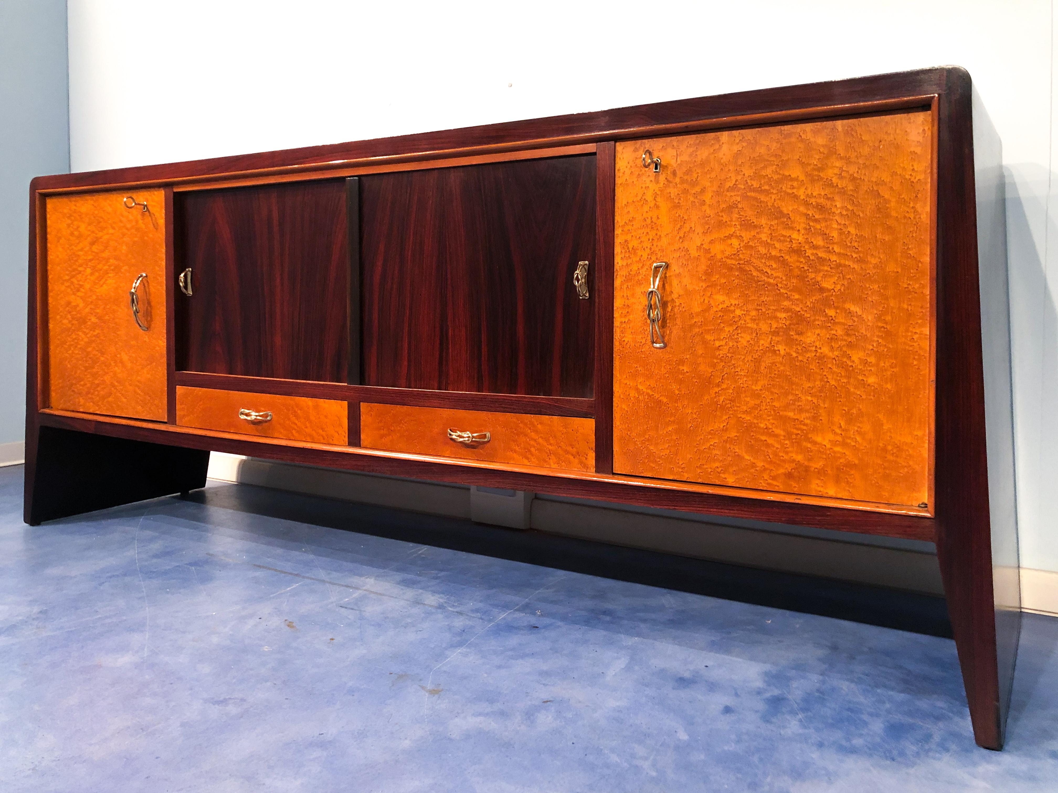 Italian Mid-Century  Sideboard Attributed to Guglielmo Ulrich, 1950s In Good Condition For Sale In Traversetolo, IT