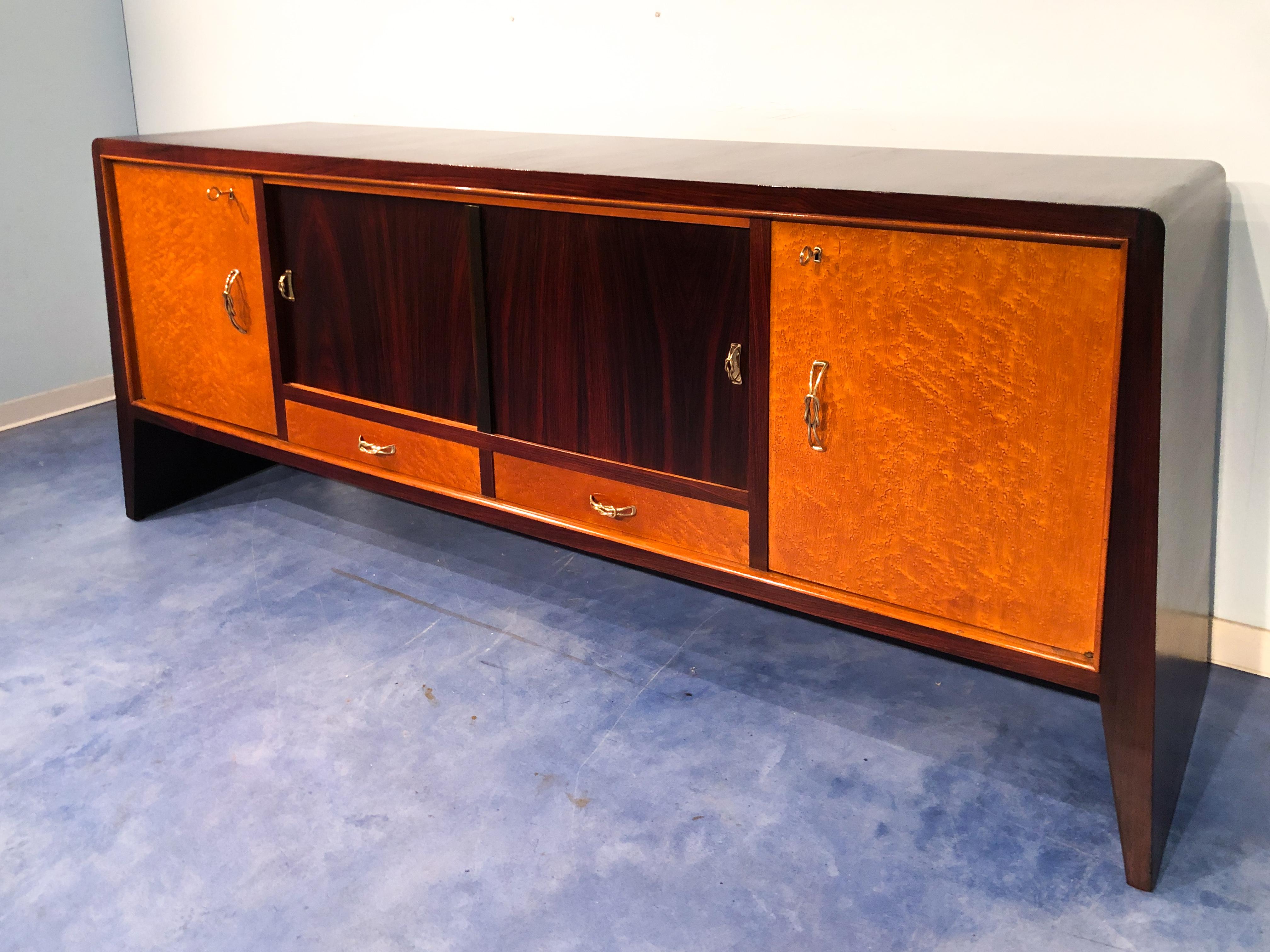 Mid-20th Century Italian Mid-Century  Sideboard Attributed to Guglielmo Ulrich, 1950s For Sale
