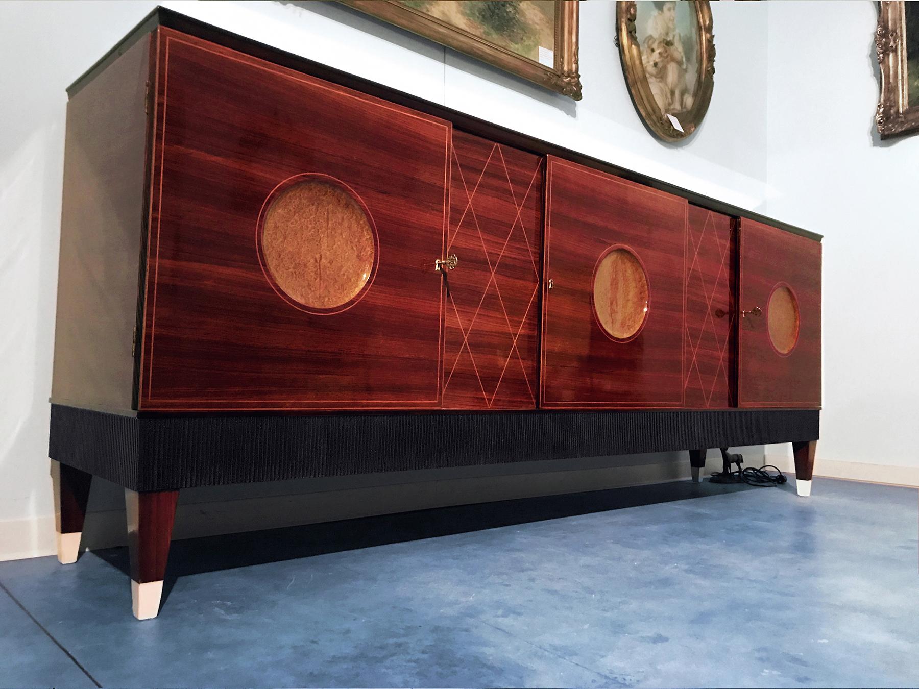 Italian Midcentury Rosewood Sideboard attributed to Paolo Buffa, 1950s 4