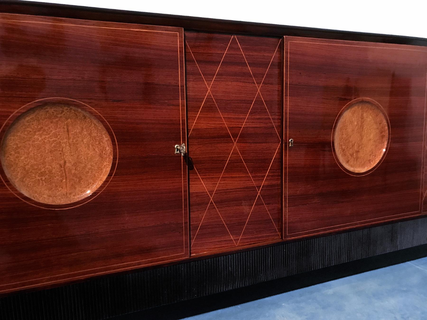 Italian Midcentury Rosewood Sideboard attributed to Paolo Buffa, 1950s 5