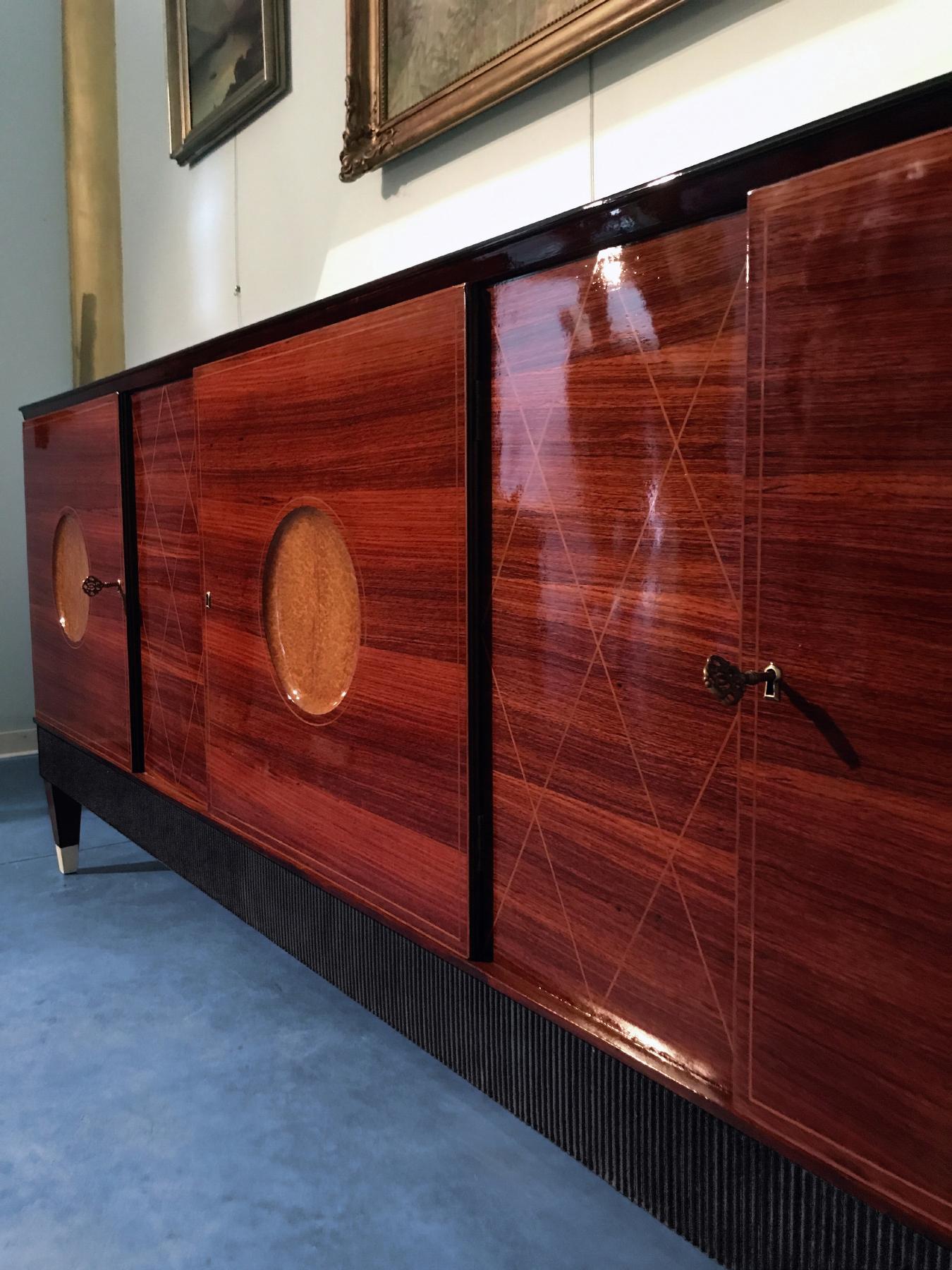 Italian Midcentury Rosewood Sideboard attributed to Paolo Buffa, 1950s 6
