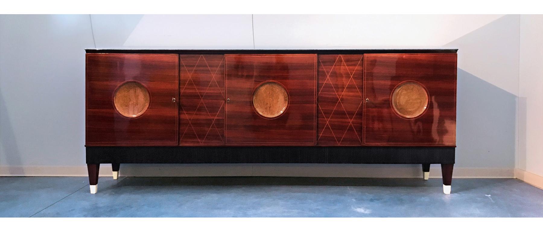 Mid-20th Century Italian Midcentury Rosewood Sideboard attributed to Paolo Buffa, 1950s