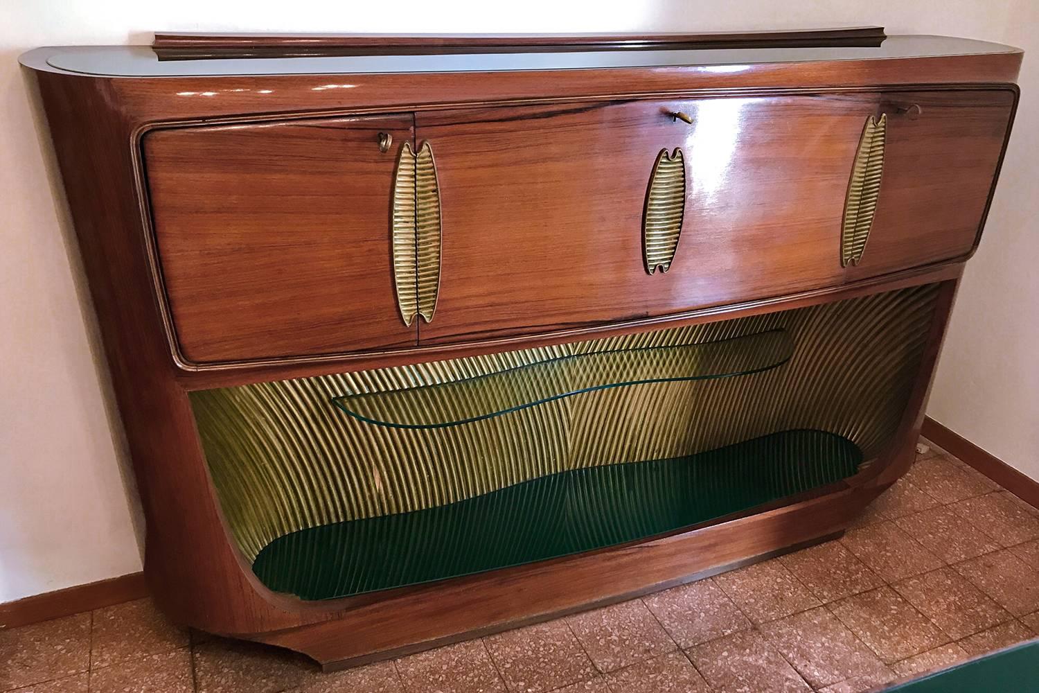Italian Mid-Century Rosewood Sideboard or Bar Cabinet by Vittorio Dassi, 1950s 4