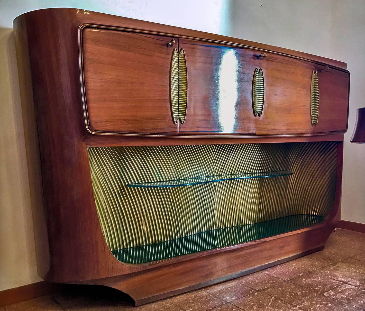 Italian Mid-Century Rosewood Sideboard or Bar Cabinet by Vittorio Dassi, 1950s 2