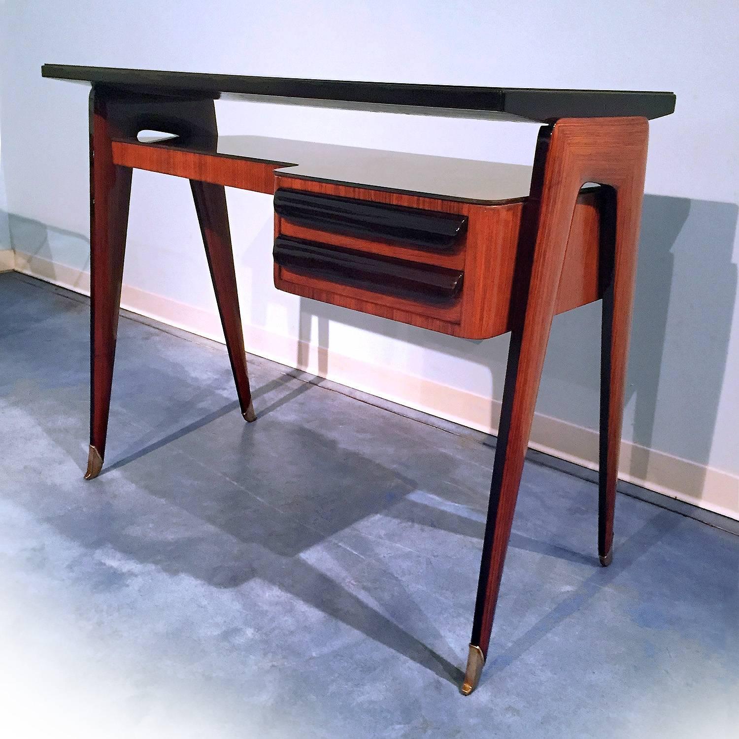 Mid-Century Modern Italian Mid-Century Rosewood small Desk by Vittorio Dassi, 1950s