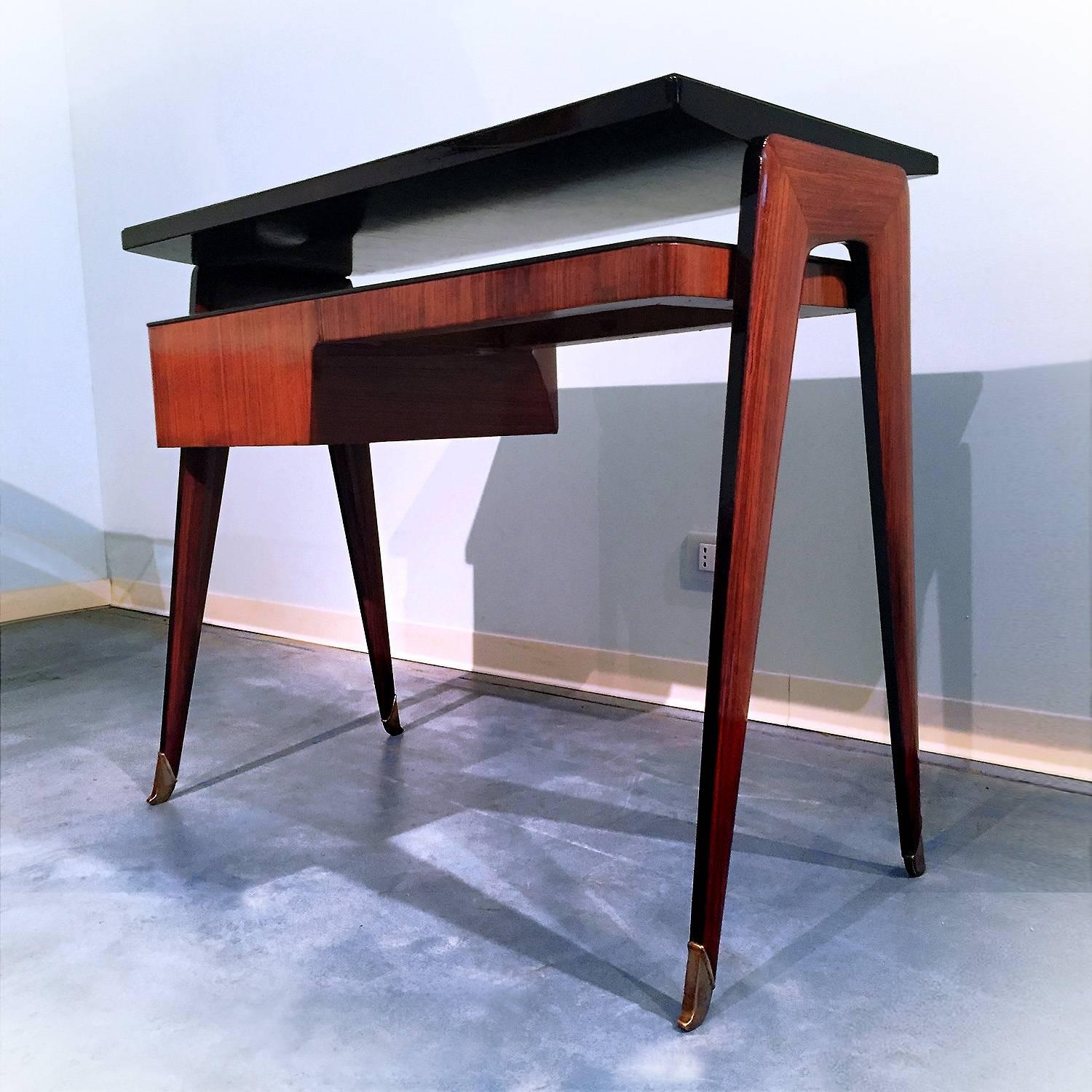 Italian Mid-Century Rosewood small Desk by Vittorio Dassi, 1950s 1
