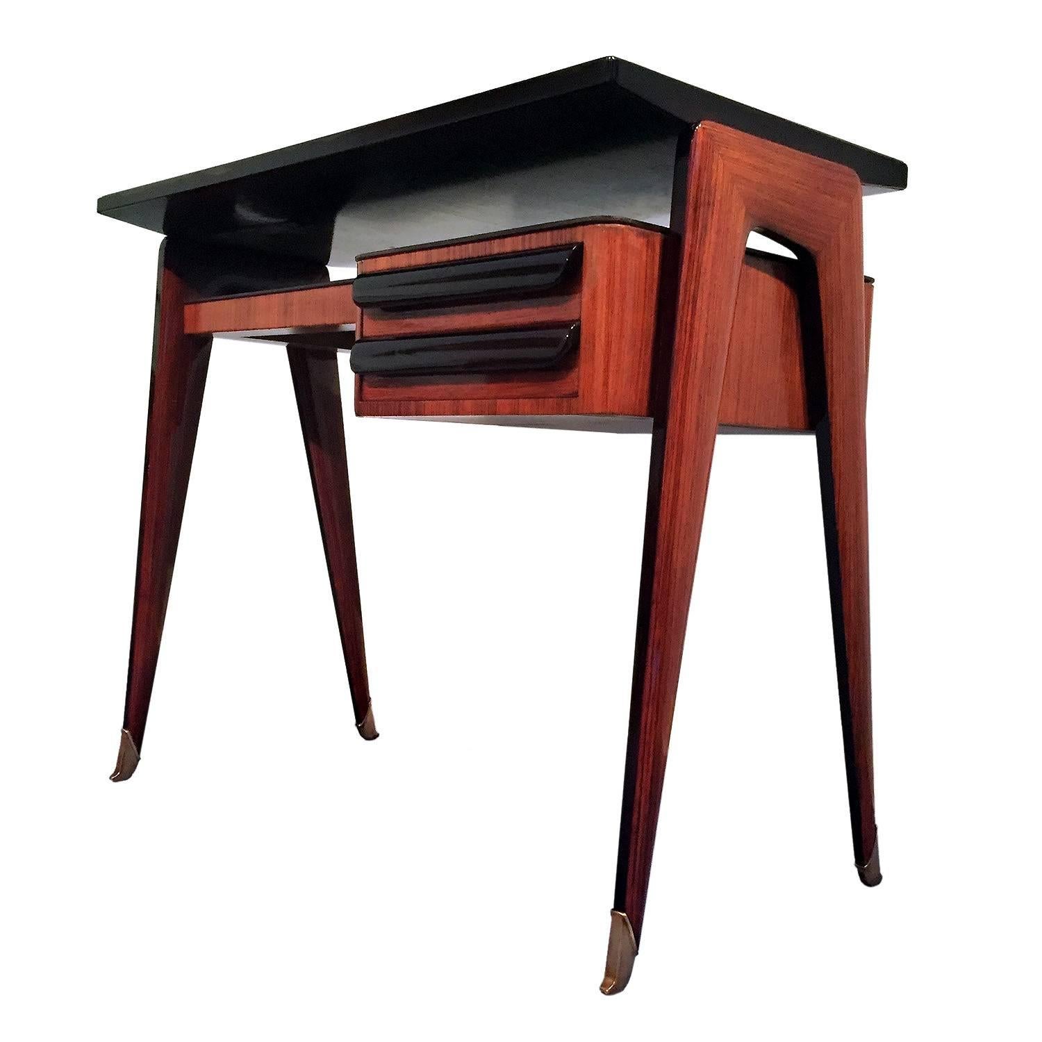 Italian Mid-Century Rosewood small Desk by Vittorio Dassi, 1950s