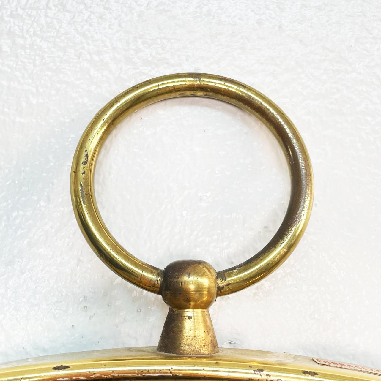 Mid-20th Century Italian Fornasetti Mid-Century Round Brass Mirror, 1960s