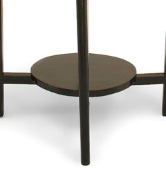 Italian Mid-Century Round Ebonized Coffee Table