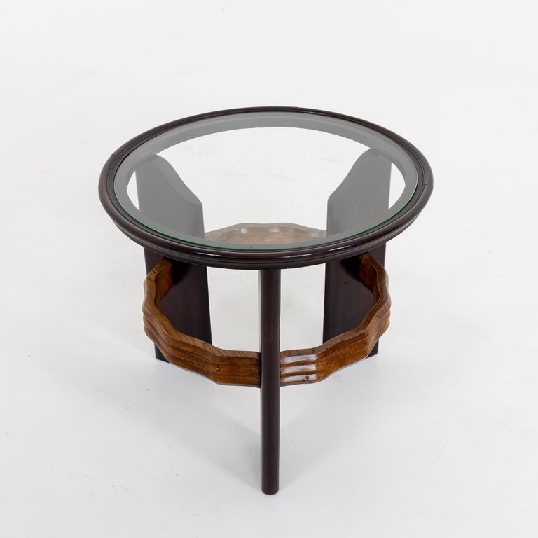 Italian Mid Century Round Side Table at 1stDibs