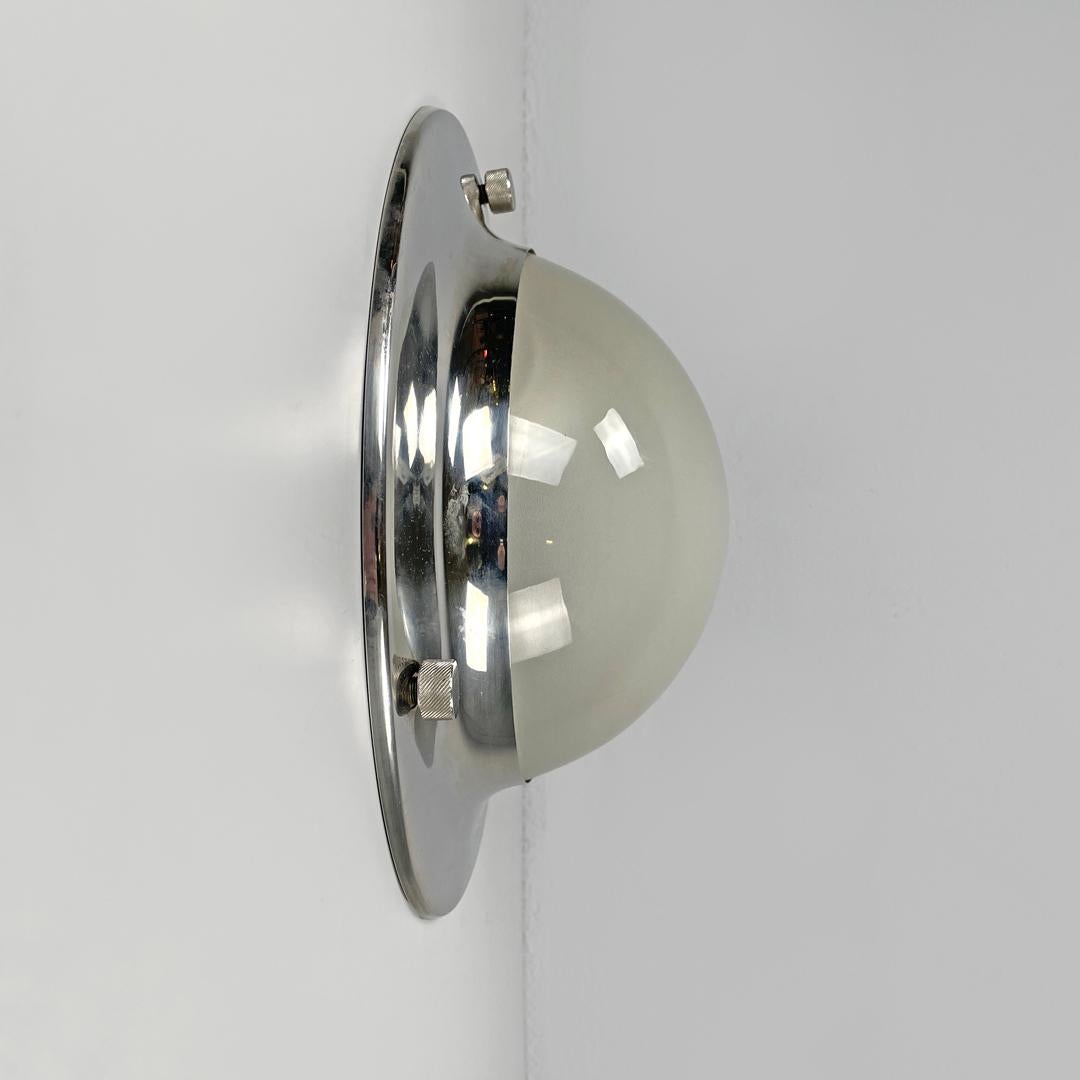 Metal Italian mid-century round wall lamp LSP6 Tommy by Caccia Dominioni Azucena 1960s