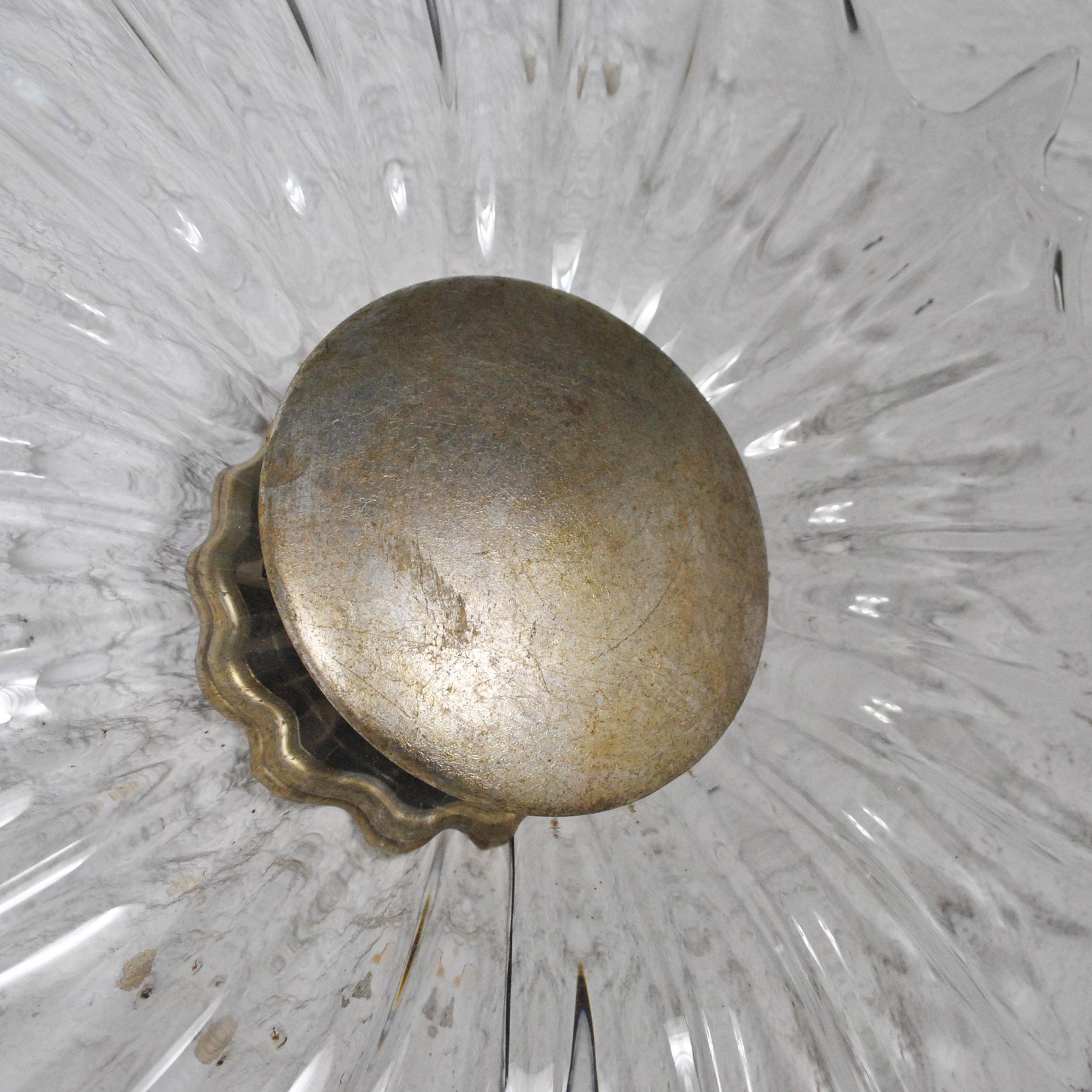 Italian Midcentury Sconce in Worked Glass In Good Condition In bari, IT