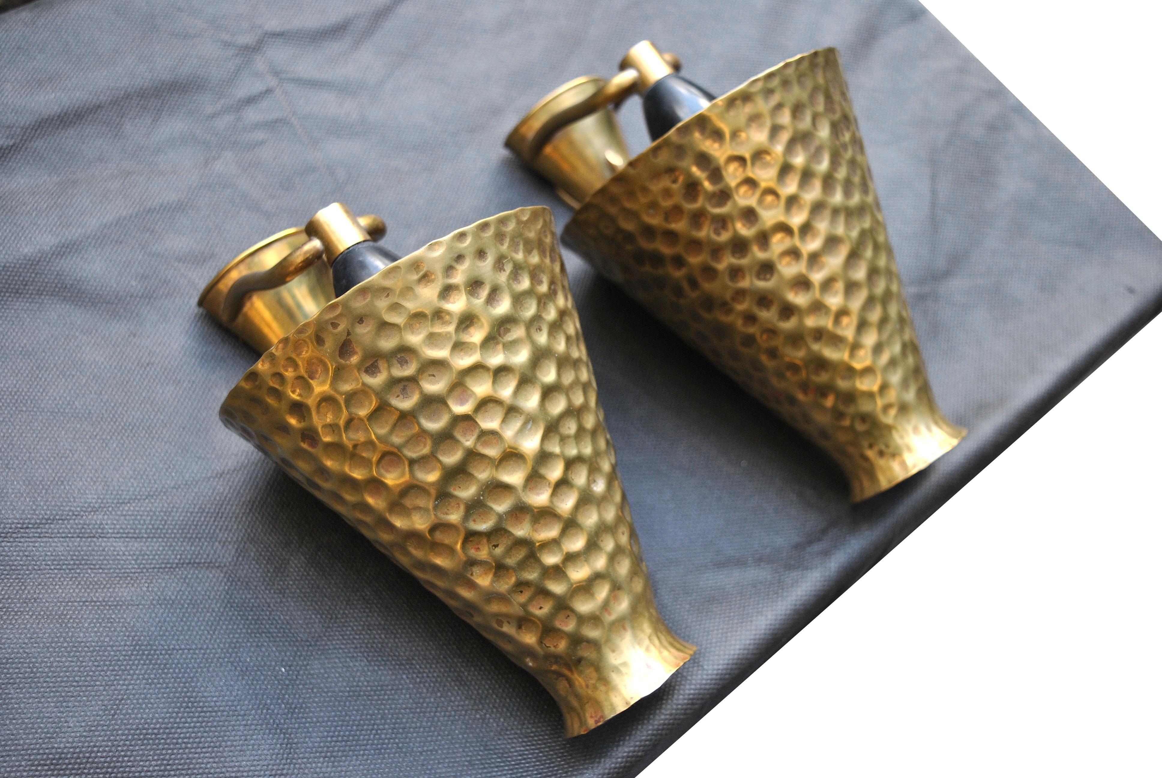 Italian Midcentury Sconces Totally in Brass 7