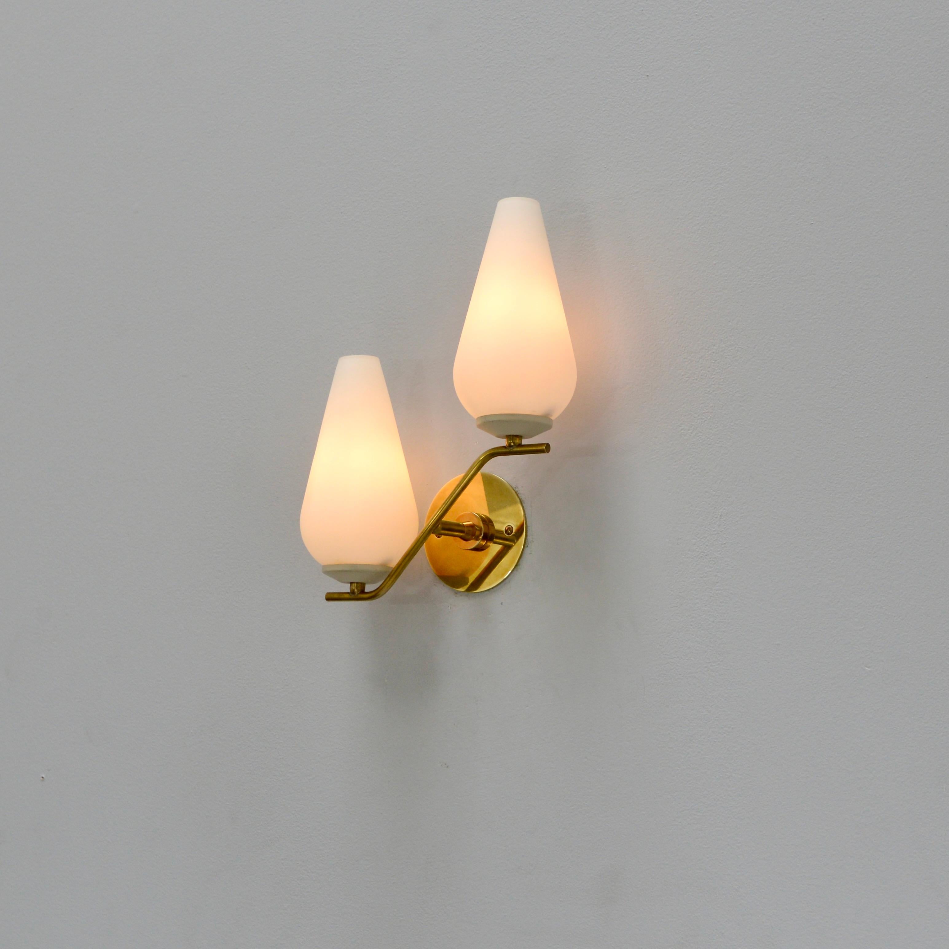 Pair of Italian Mid Century Sconces For Sale 5