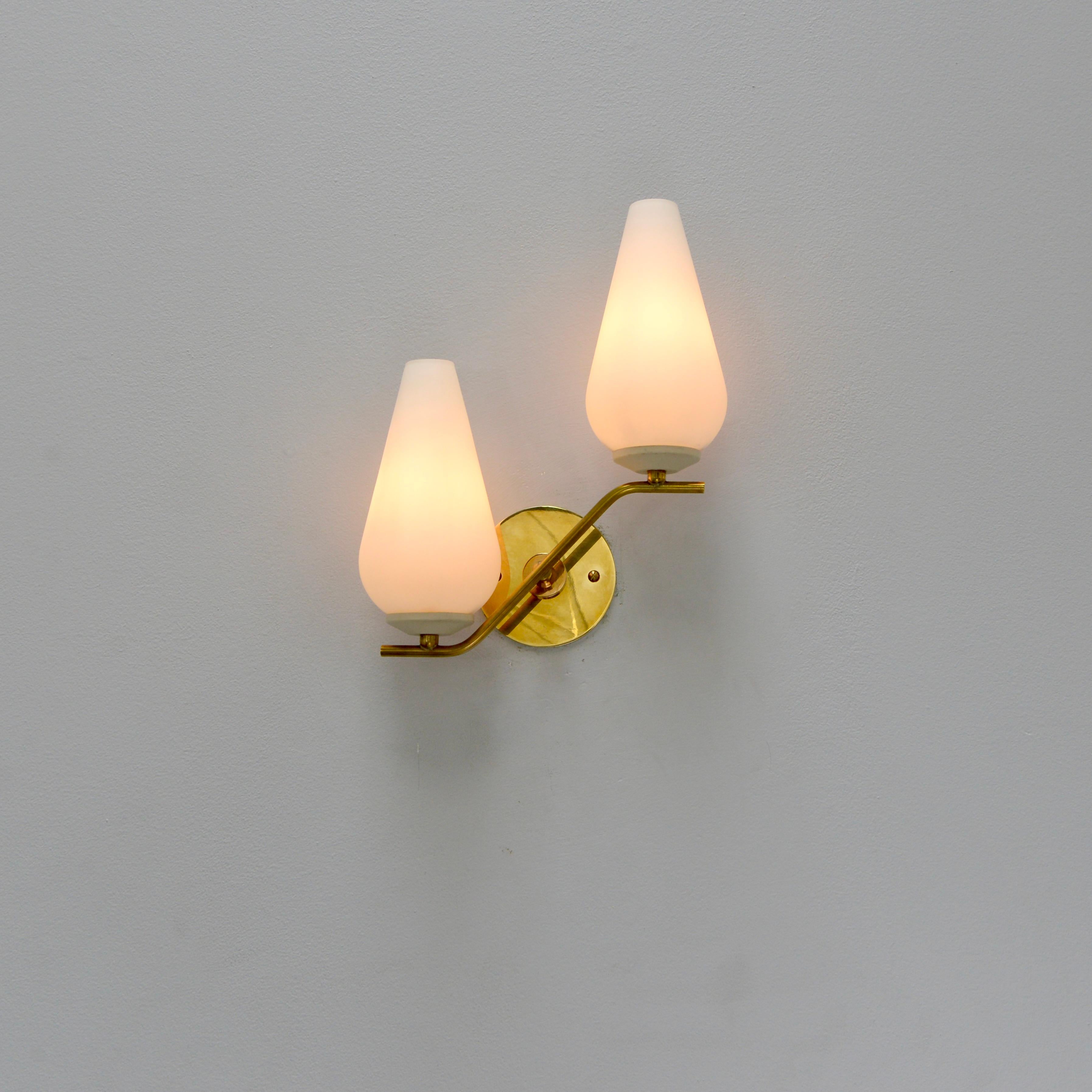 Pair of Italian Mid Century Sconces For Sale 3