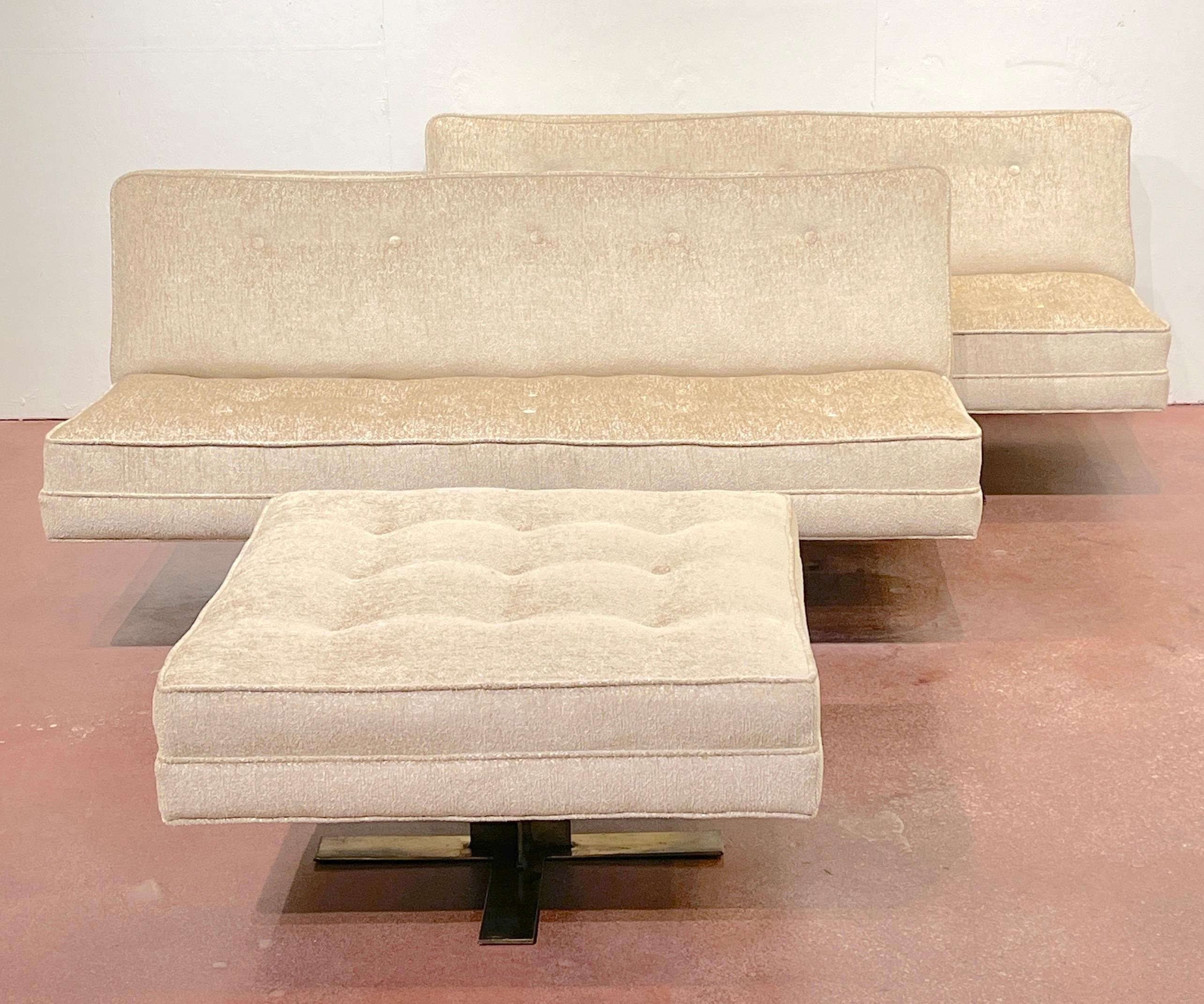 Italian Mid- Century Sculptural Bronze 'Floating' Sectional Set For Sale 9