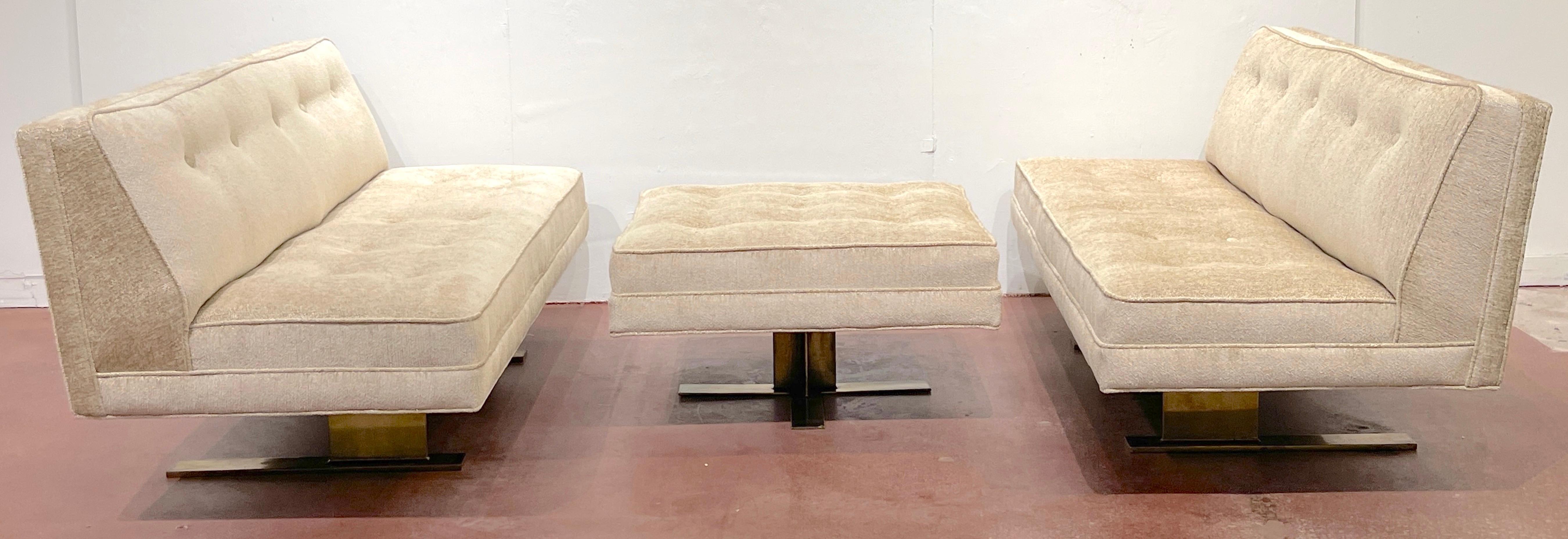 Mid-Century Modern Italian Mid- Century Sculptural Bronze 'Floating' Sectional Set For Sale