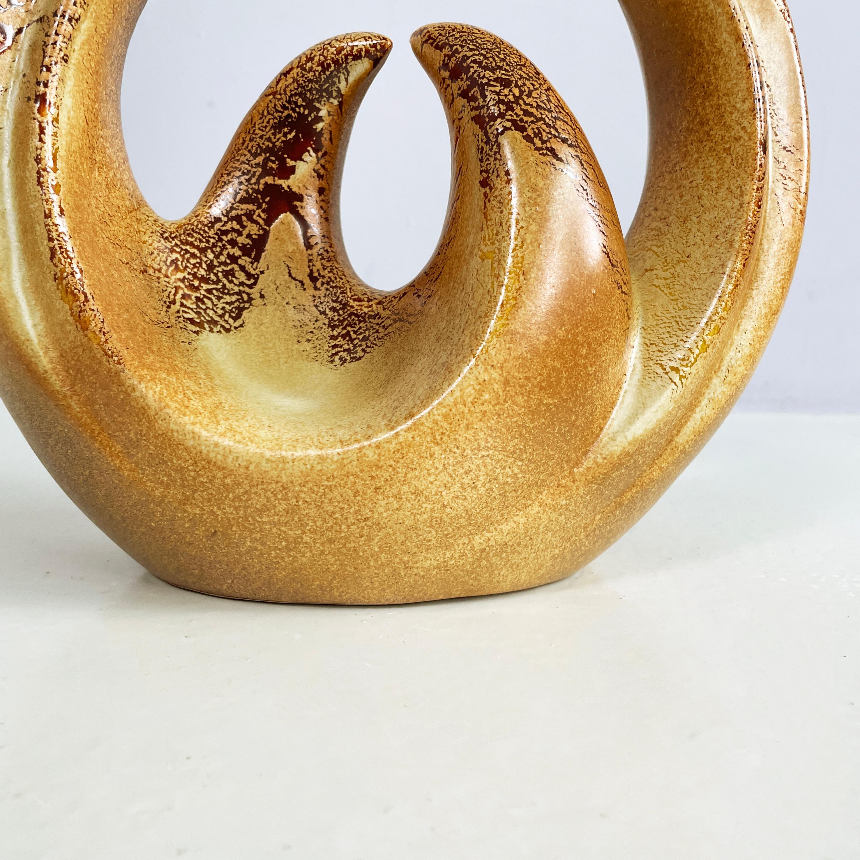 Italian mid-century Sculptural ceramic vase by Roberto Rigon, 1960s 5