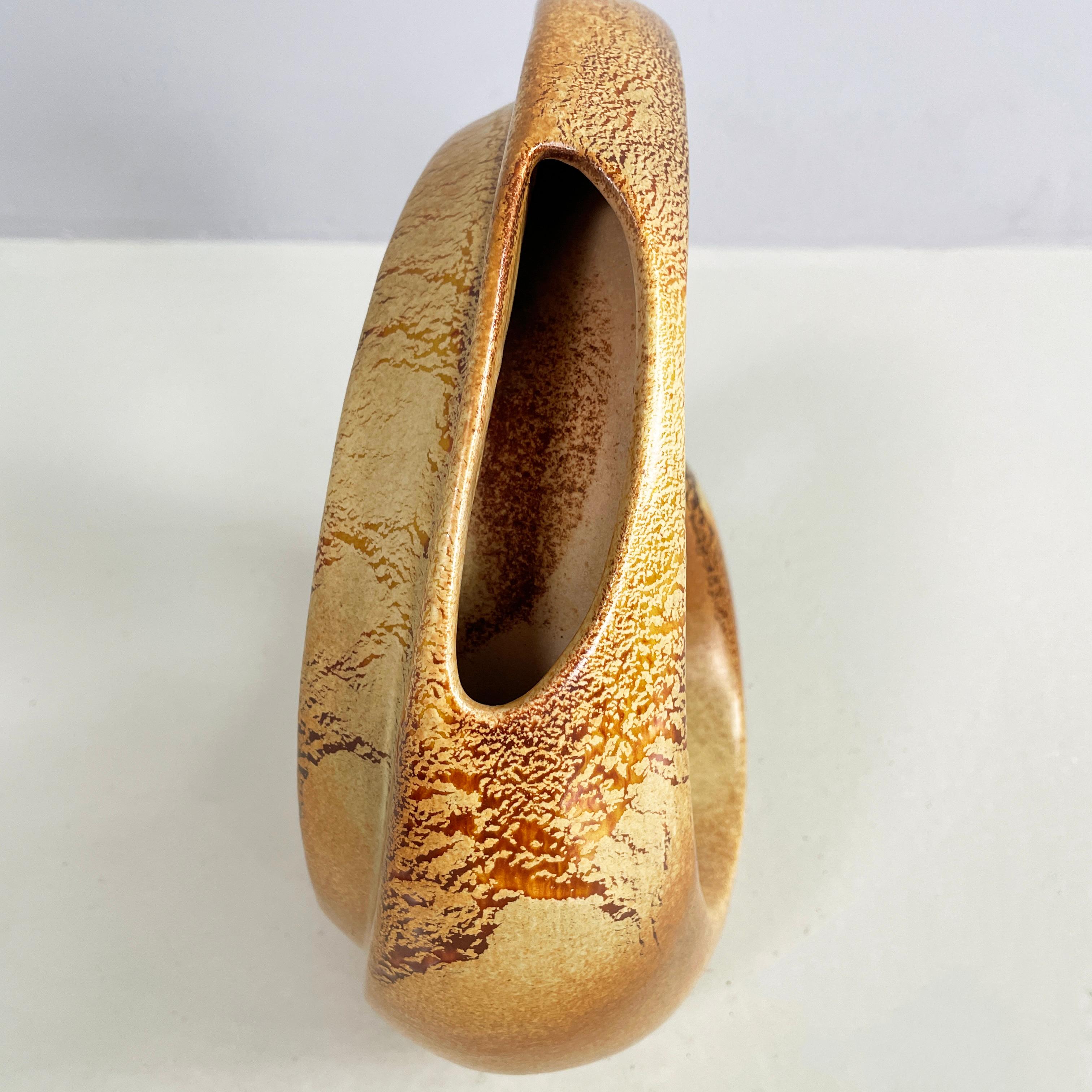 Ceramic Italian mid-century Sculptural ceramic vase by Roberto Rigon, 1960s