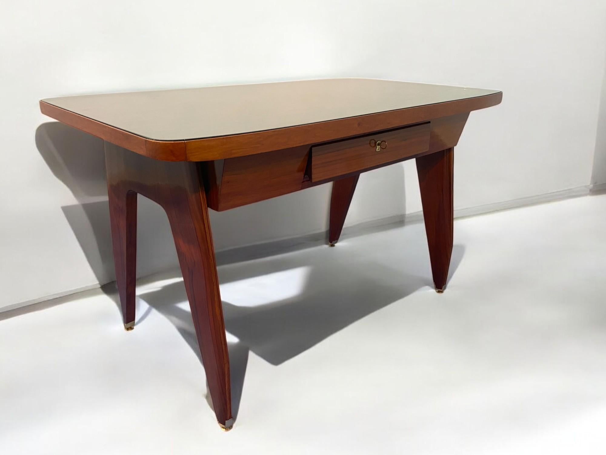 Tavolo da scrivania scultoreo italiano del Mid Century disegnato da Vittorio Dassi negli anni '50 in vendita 7