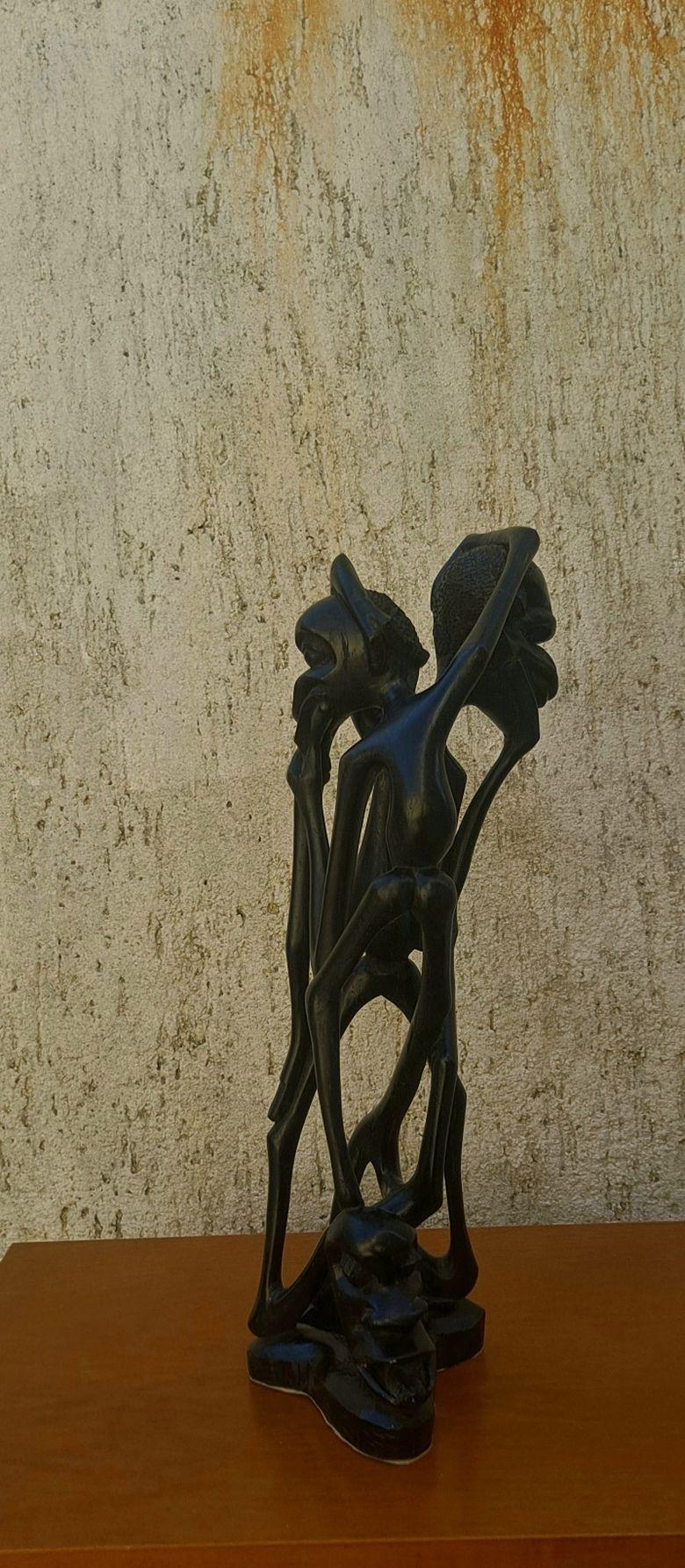 Ebony Italian Mid Century Sculpture Student Work For Sale