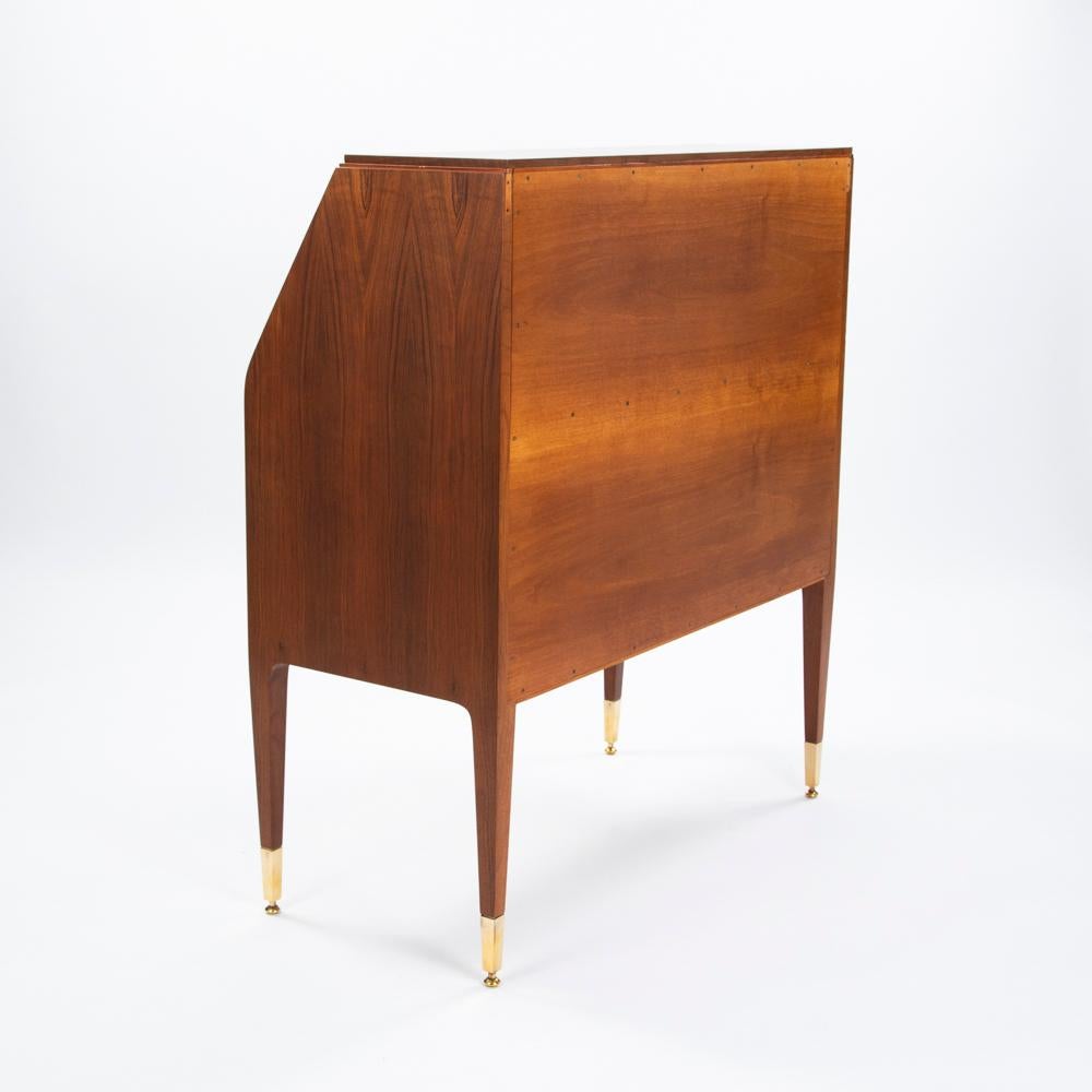 Italian Mid-Century Secretary Palisander Wood with Inlays by Paolo Buffa 1940s In Good Condition For Sale In Salzburg, AT