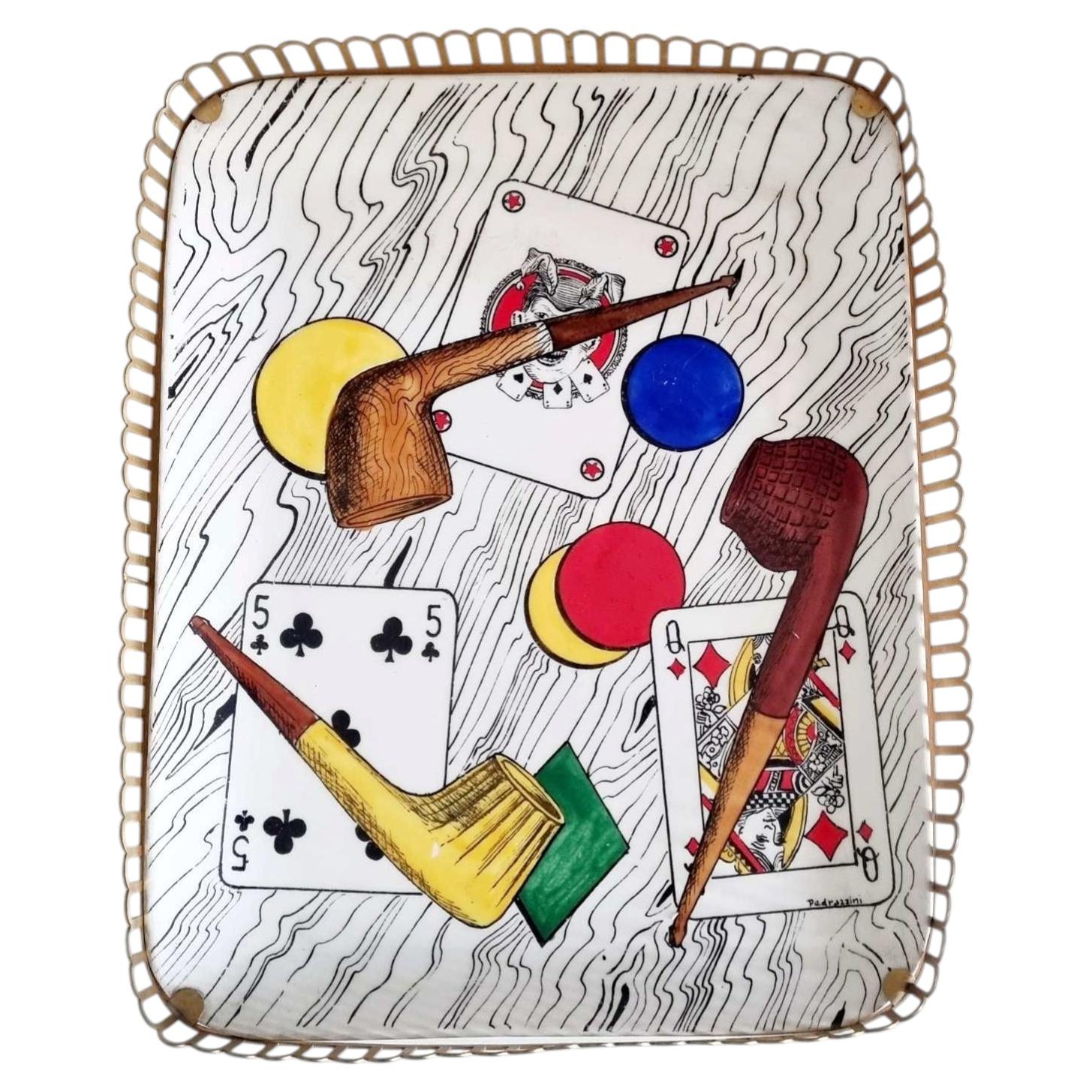 Italian Mid Century Serving Tray made by Pedrazzini, Italy 60s For Sale