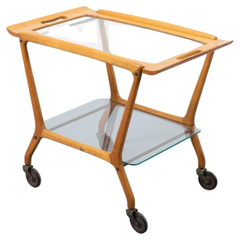 Italian Mid-Century serving trolley/bar cart by Ico Parisi for Angelo de Baggis For Sale