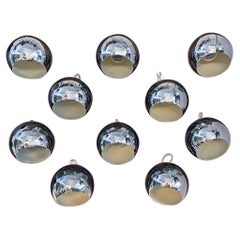 Italienisches Mid-Century-Set mit 10 Metall-Applikationen von Reggiani Illuminazione:: 1970er Jahre