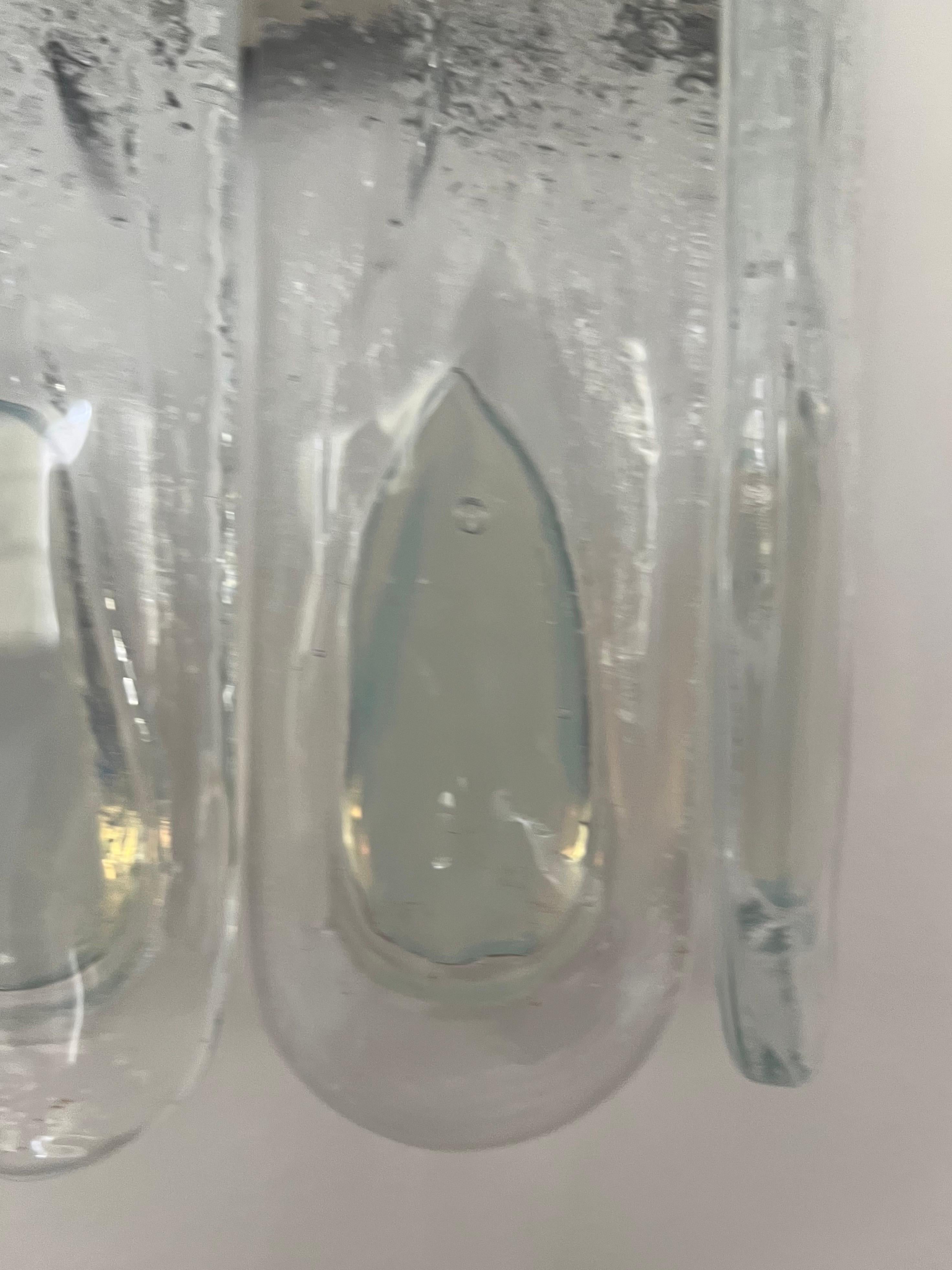 Set di quattro lampade da parete di Murano iridescenti di Mazzega Murano, anni '70 in vendita 2