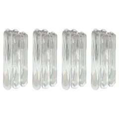Set di quattro lampade da parete di Murano iridescenti di Mazzega Murano, anni '70