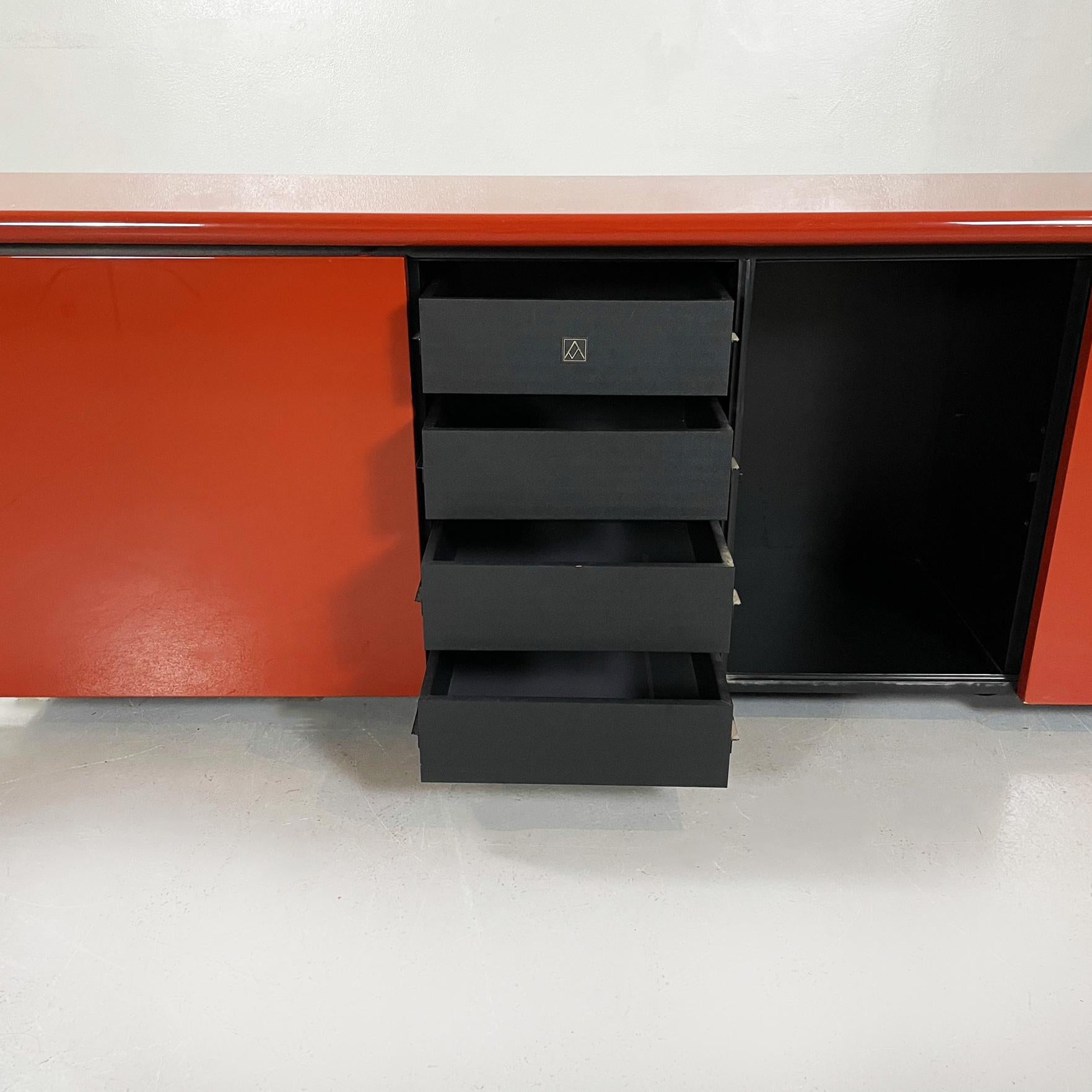 Italian Mid-Century Sheraton Sideboard by Stoppino and Acerbis for Acerbis, 1980s In Good Condition In MIlano, IT