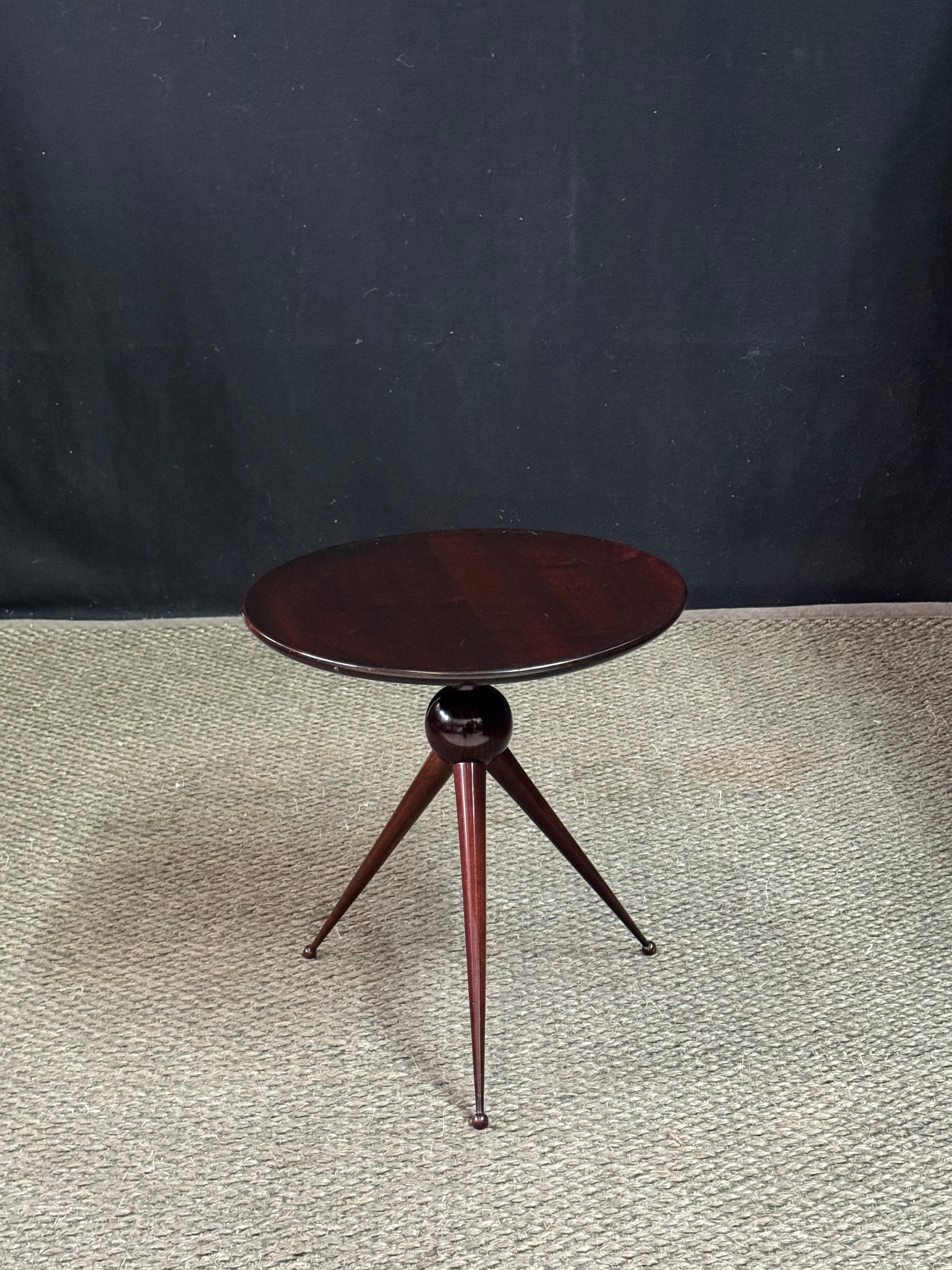 Wood Italian Mid-Century Side Table by Cesare Lacca  For Sale