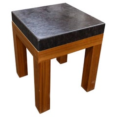 Italian Mid-Century Side Table with Stone Top