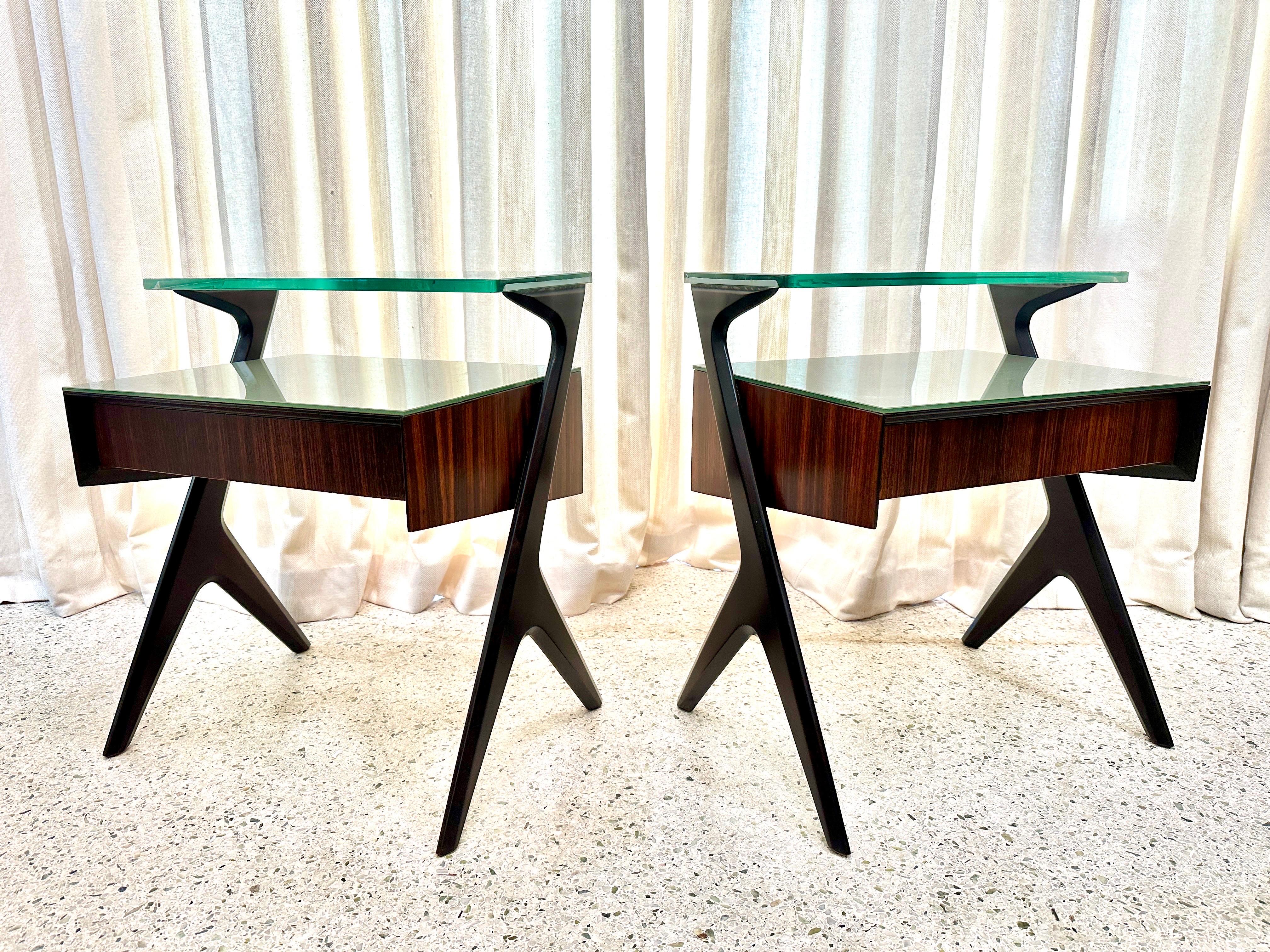 Italian Mid-Century Side-Tables/ Night Stands by Vittorio Dassi, 1950's For Sale 3