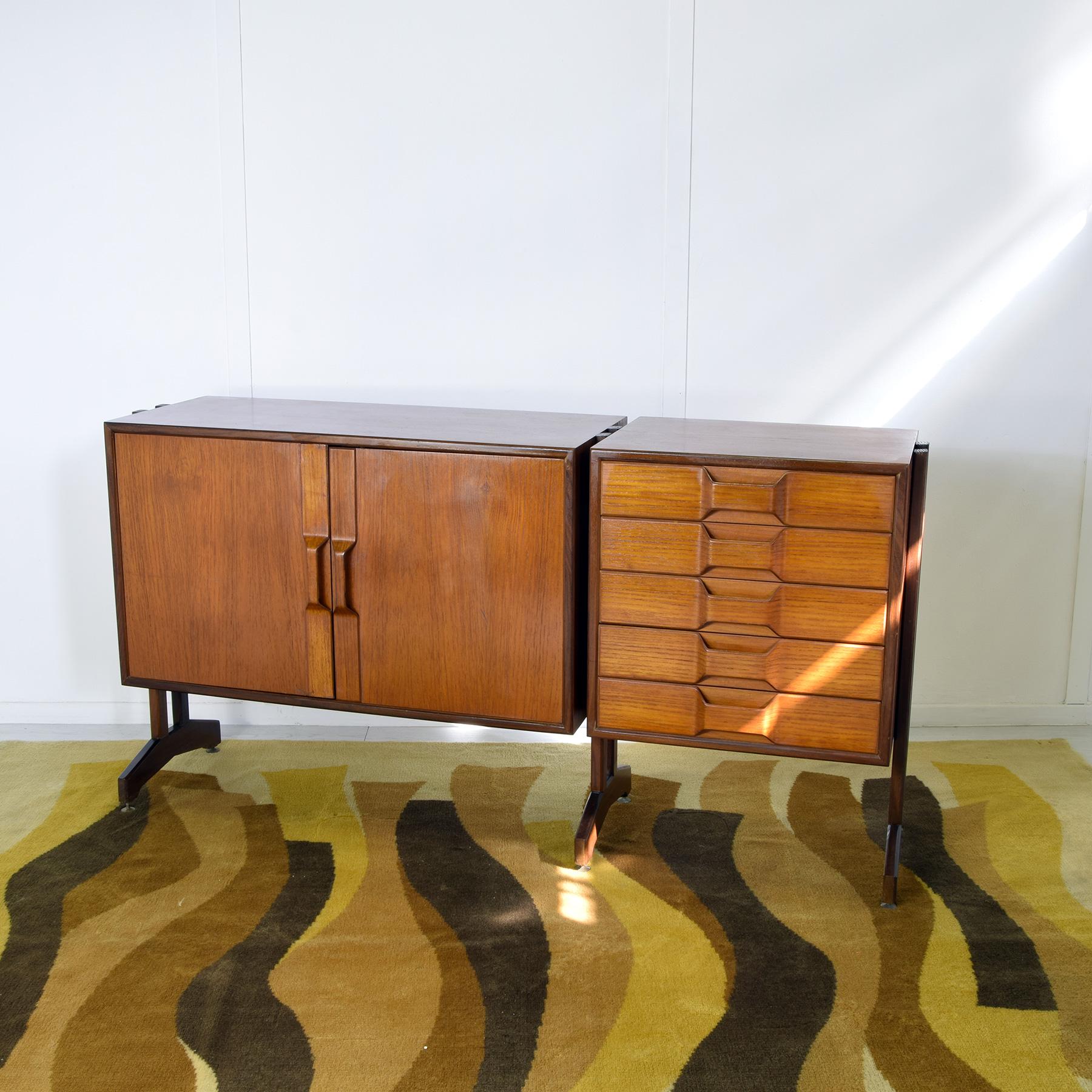 Mid-20th Century Italian mid century sideboard 60s G.Frattini style in vendita