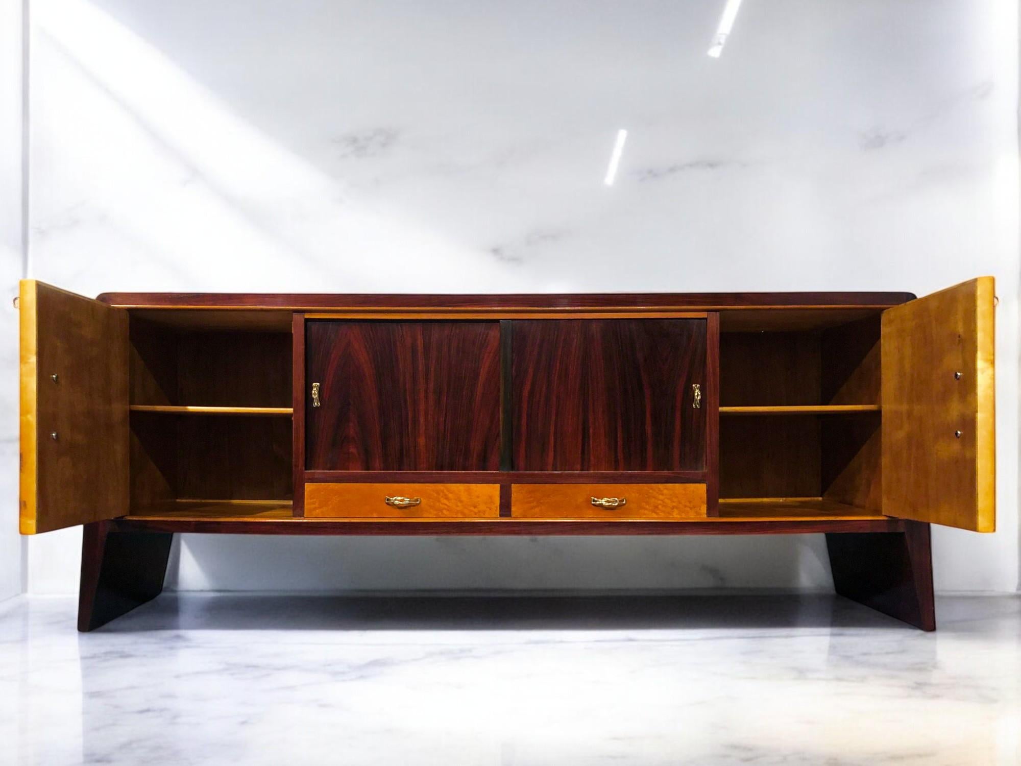 Mid-20th Century Italian Mid-Century  Sideboard Attributed to Guglielmo Ulrich, 1950s For Sale
